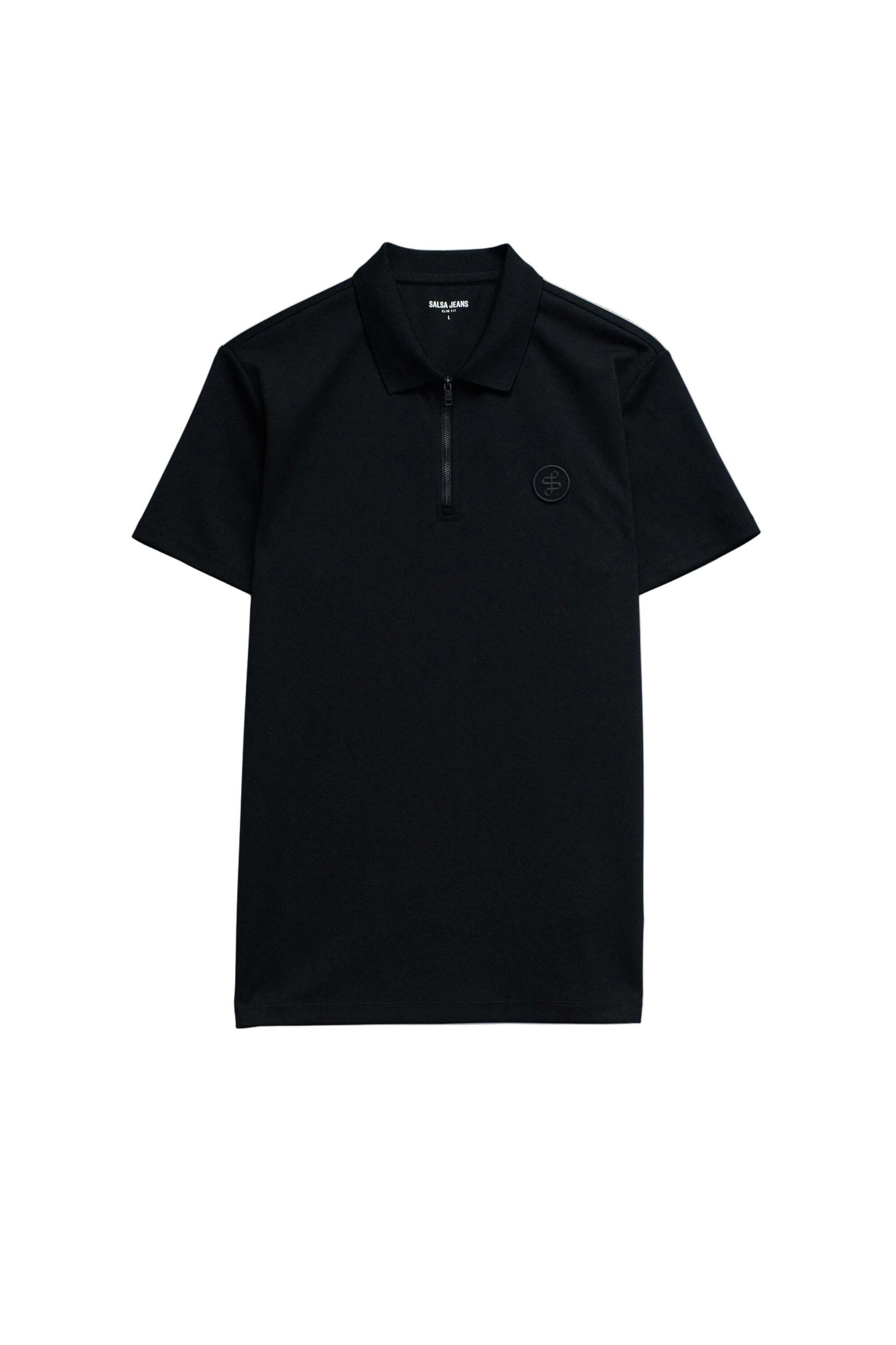Image of Salsa Poloshirt "Salsa Jeans Polo Pique Structure And Zip"