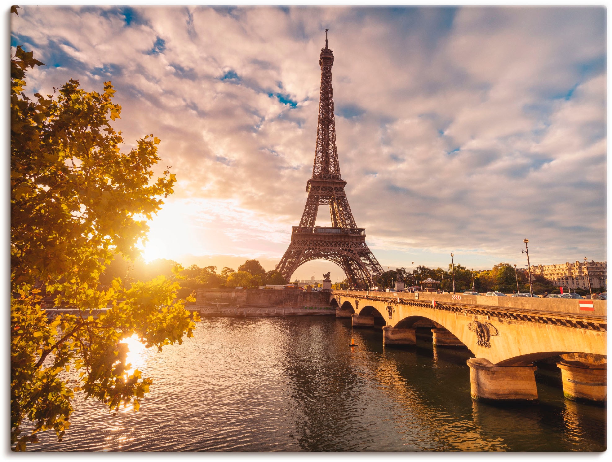 Image of Artland Wandbild "Paris Eiffelturm II" Gebäude 1 Stk. tlg. als Leinwandbild, Poster in verschied. Grössen