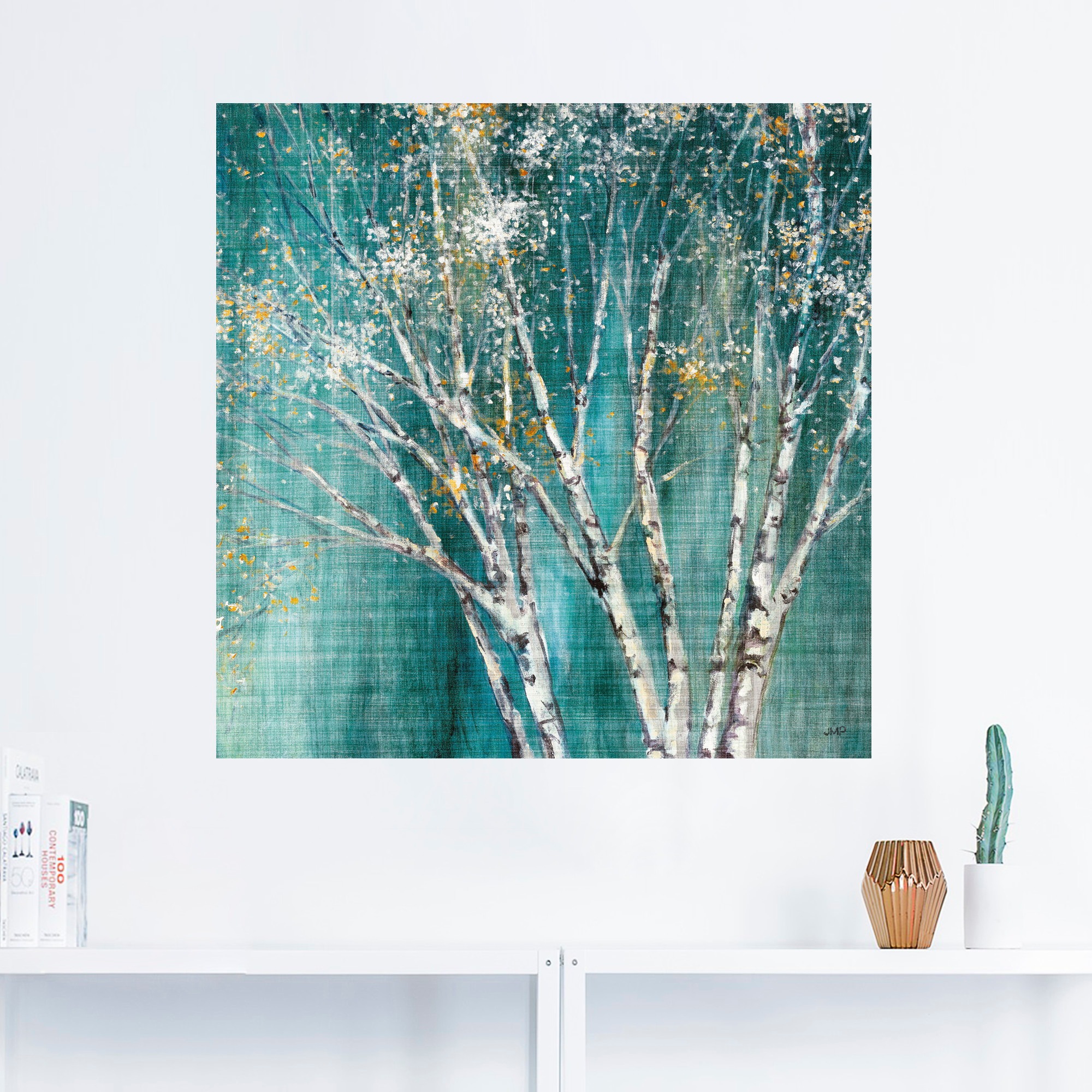 Artland Wandbild »Blaue Birke«, Bäume, (1 St.), als Leinwandbild, Poster, Wandaufkleber in verschied. Grössen