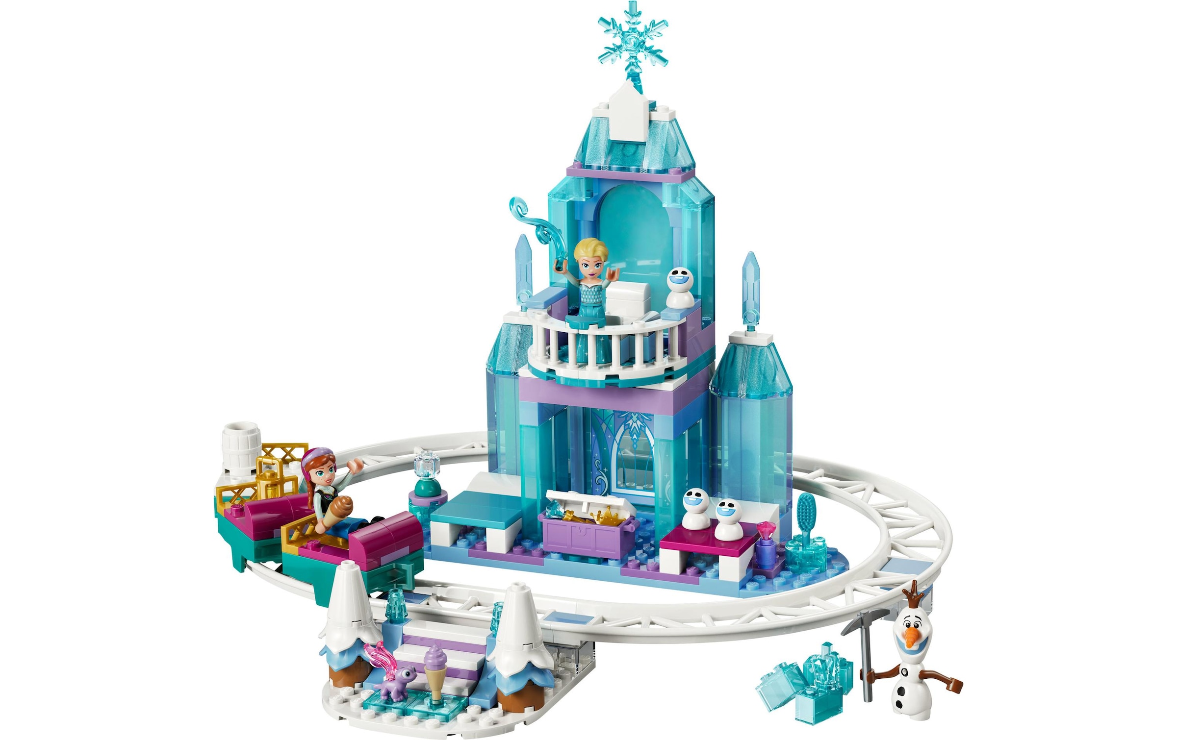   Pions de construction »Disney Princess Elsas Schlittenfahrt um den Eispalast 43281« Kategorie: Disney