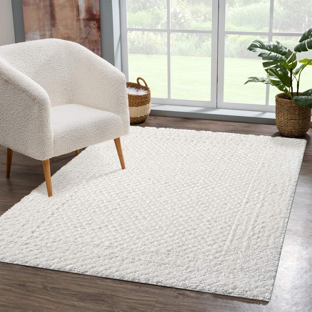 Image of Carpet City Hochflor-Teppich "FOCUS627" rechteckig 20 mm Höhe Boho-Teppich, Hochtief-Muster/ 3D-Effekt, für Wohnzimmer, Schlafzimmer