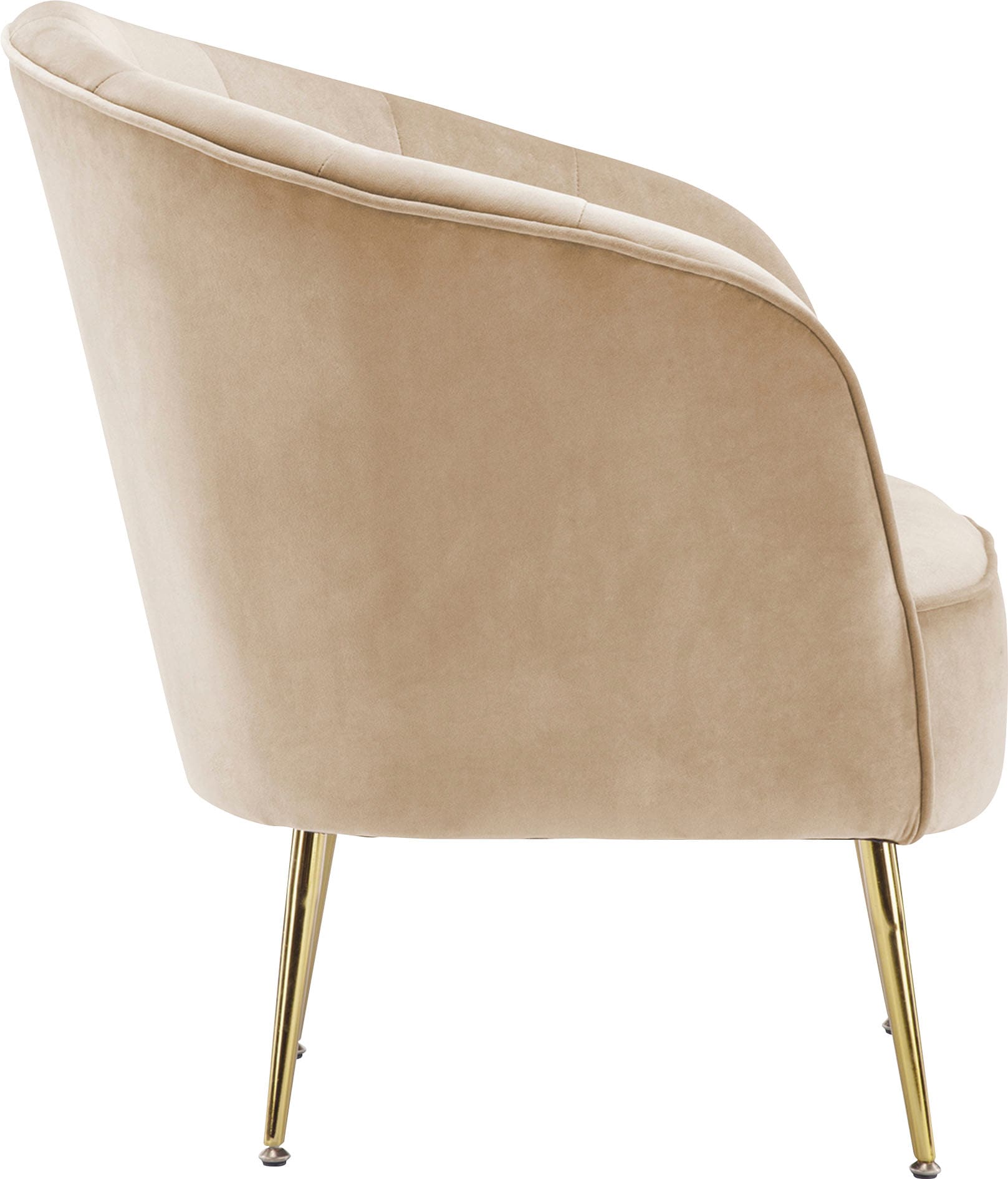 Kayoom Sessel »Poola 100, gemütlicher Cocktail-Sessel, edler Samtbezug« 1 Stk. tlg. samtweich, gesteppt, gemütlich, tiefe Sitzhöhe von 79cm