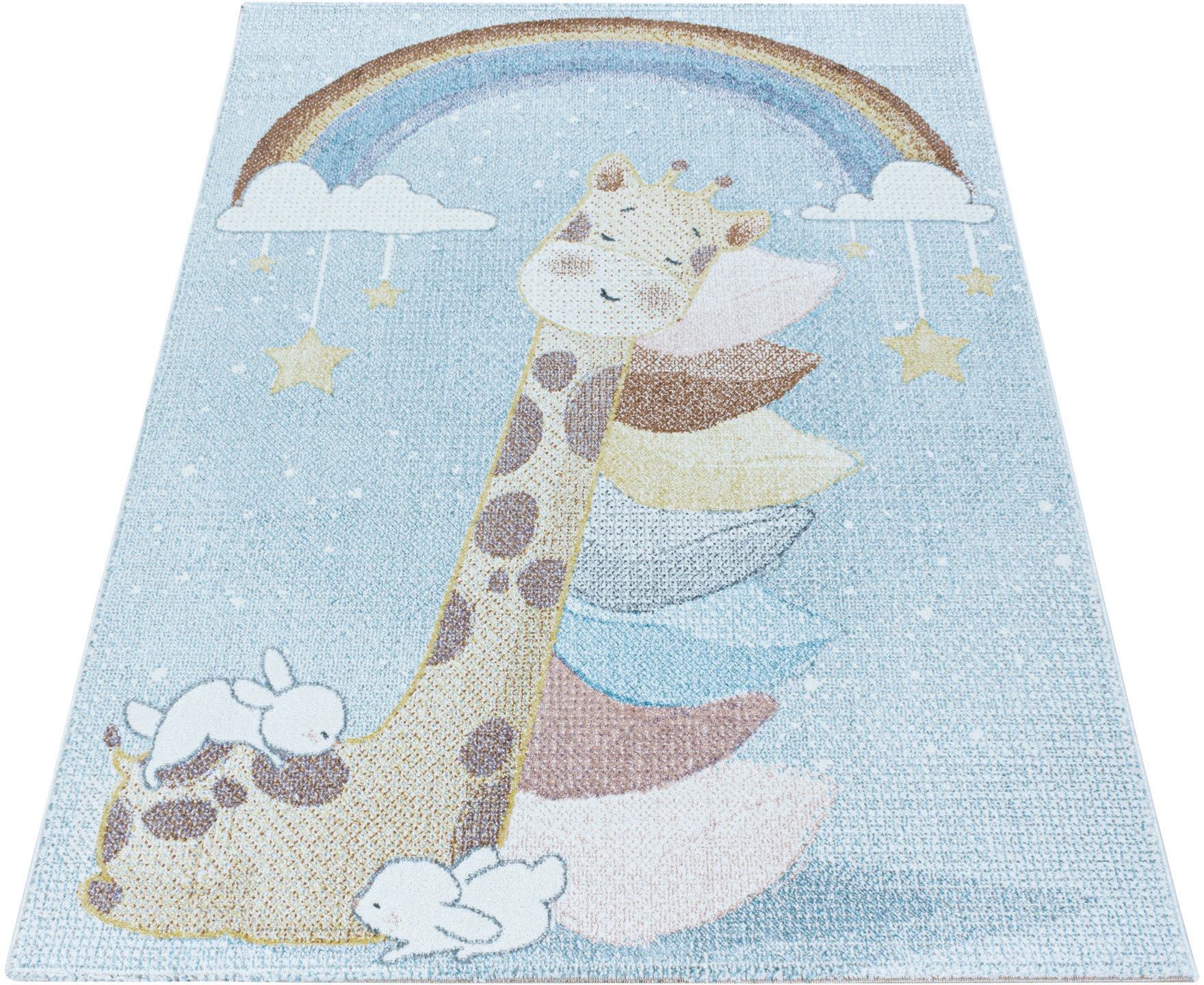 Image of Ayyildiz Teppiche Kinderteppich »LUCKY 3612«, rechteckig, 11 mm Höhe, Kinder Giraffe Motivteppich bei Ackermann Versand Schweiz