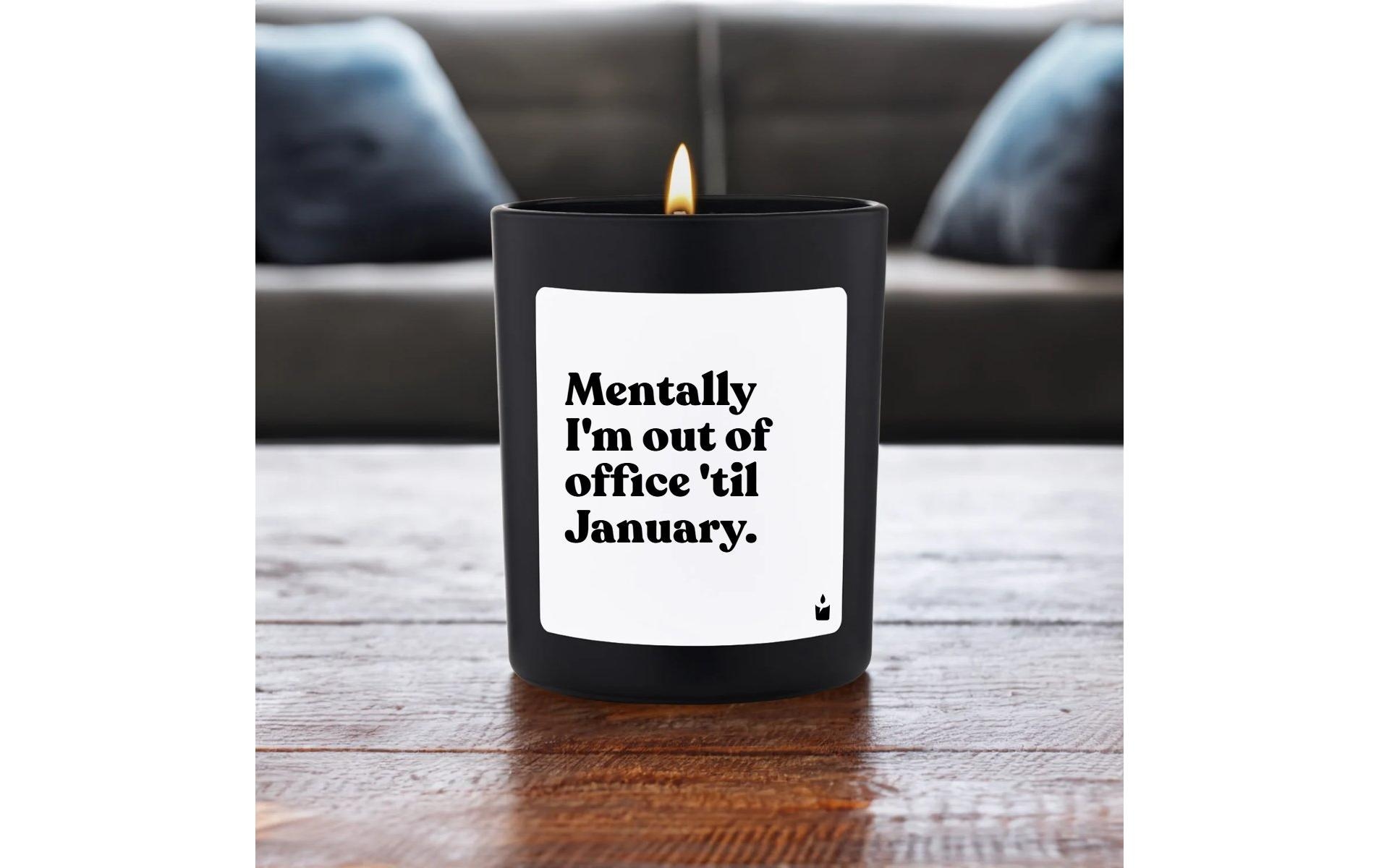   Bougie parfumée »ChattyCandles Mentally I'm out of office 'til Januar 6,7 x 8 cm«
