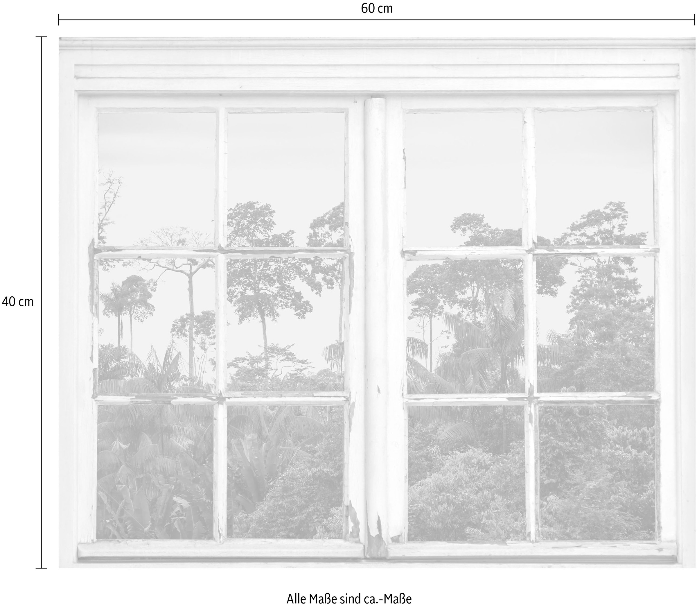 queence Wandsticker »Wald« Wandsticker, Wandbild, selbstklebend, 3D, Fenster