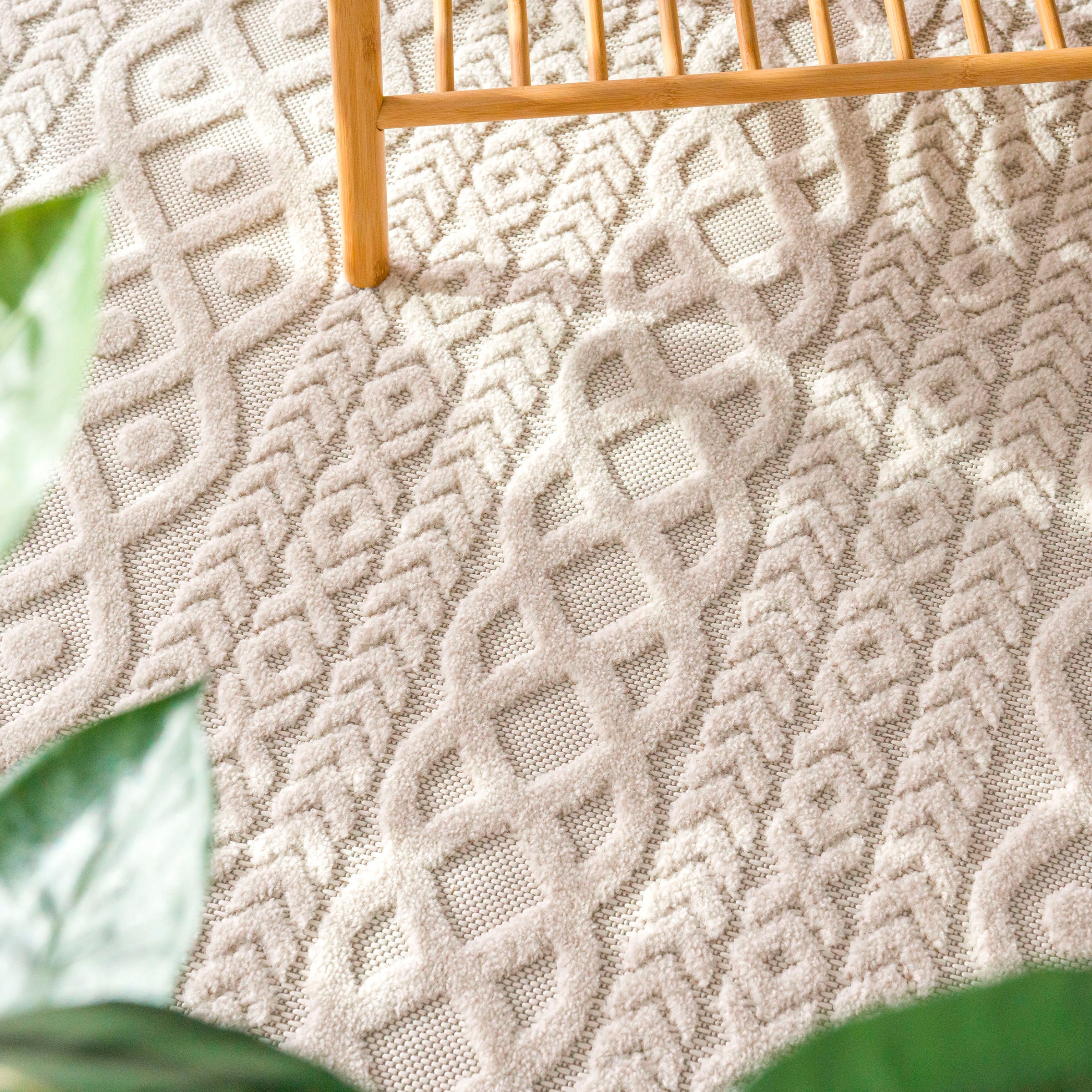 Paco Home Teppich »Cotton 231«, Uni-Farben, jetzt In- und Hoch-Tief Effekt, kaufen Outdoor boho, rechteckig, geeignet