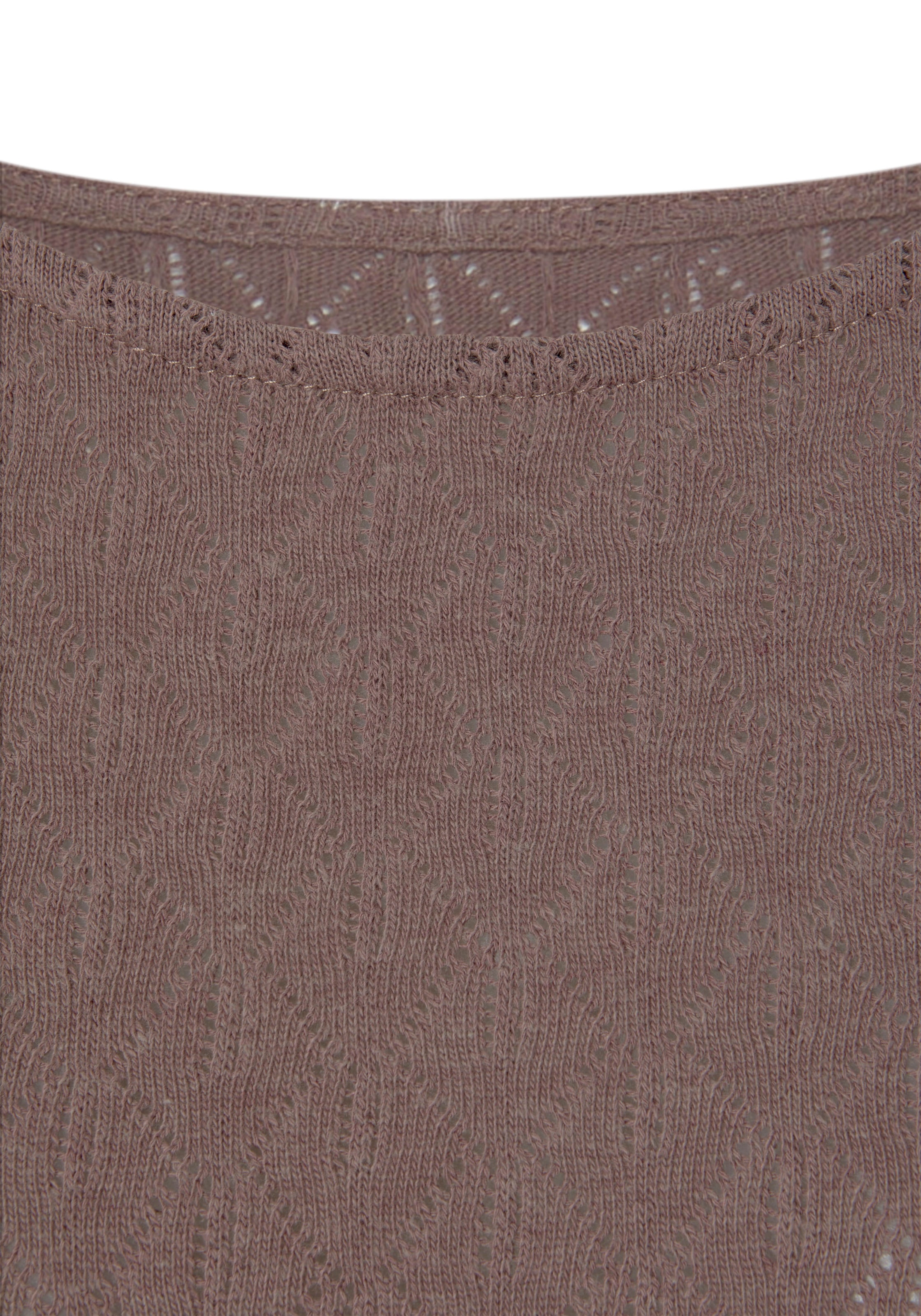 Vivance Langarmshirt »mit modischem Ajour-Muster«, (2er-Pack), aus weichem Baumwollstrick