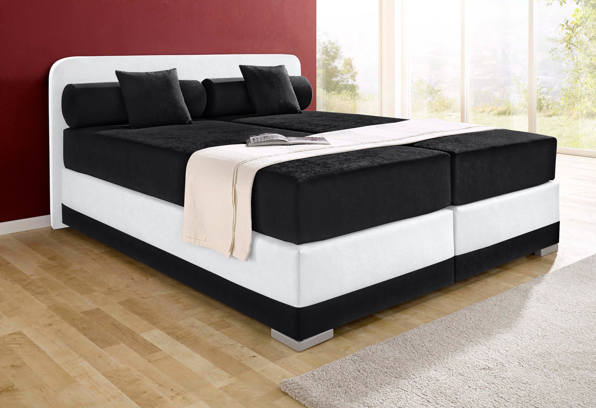 Image of Maintal Boxspringbett "Lago" in 3 verschiedenen Matratzenarten, H2 oder H3