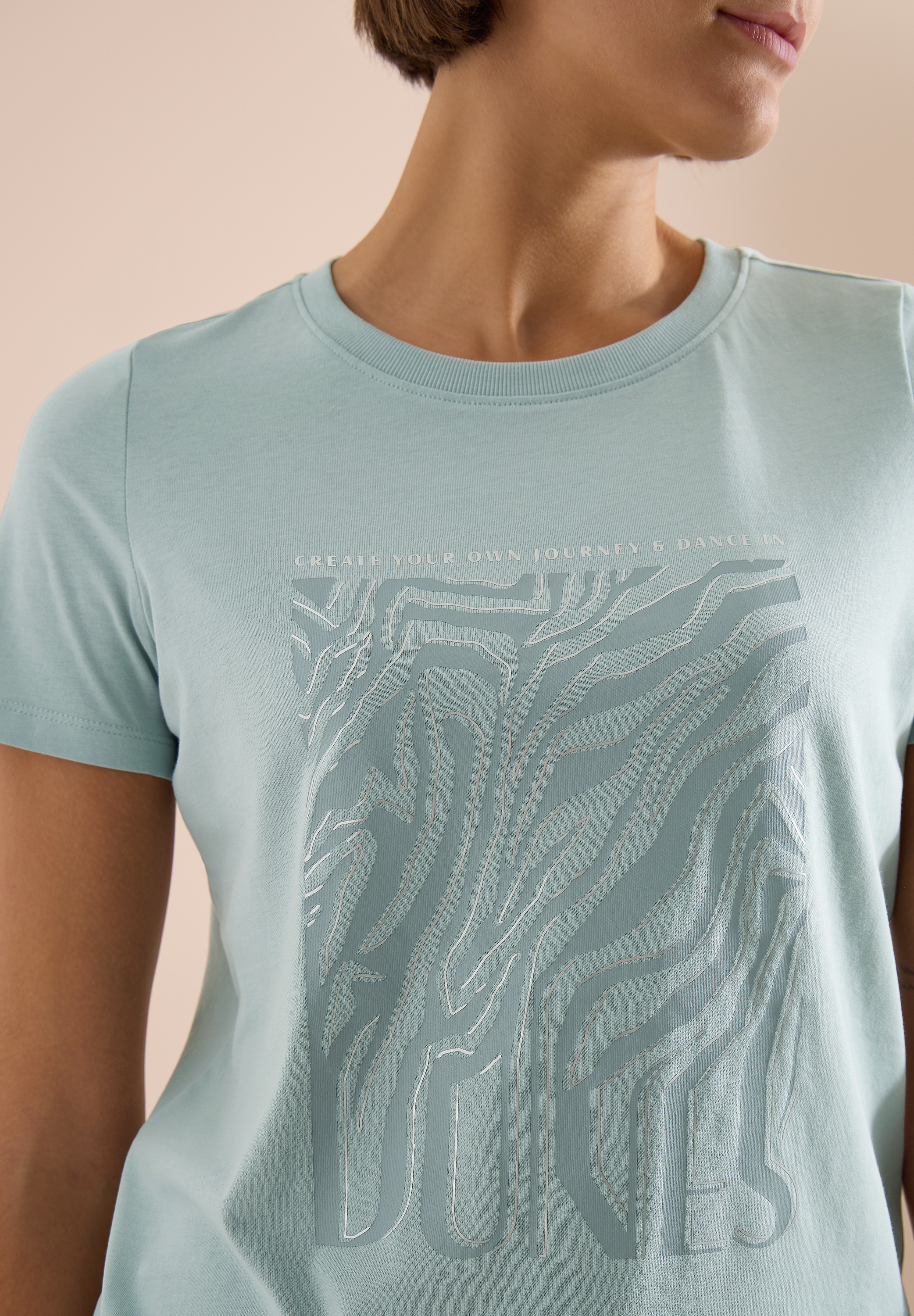 Cecil Kurzarmshirt Sommershirt mit Folienprint