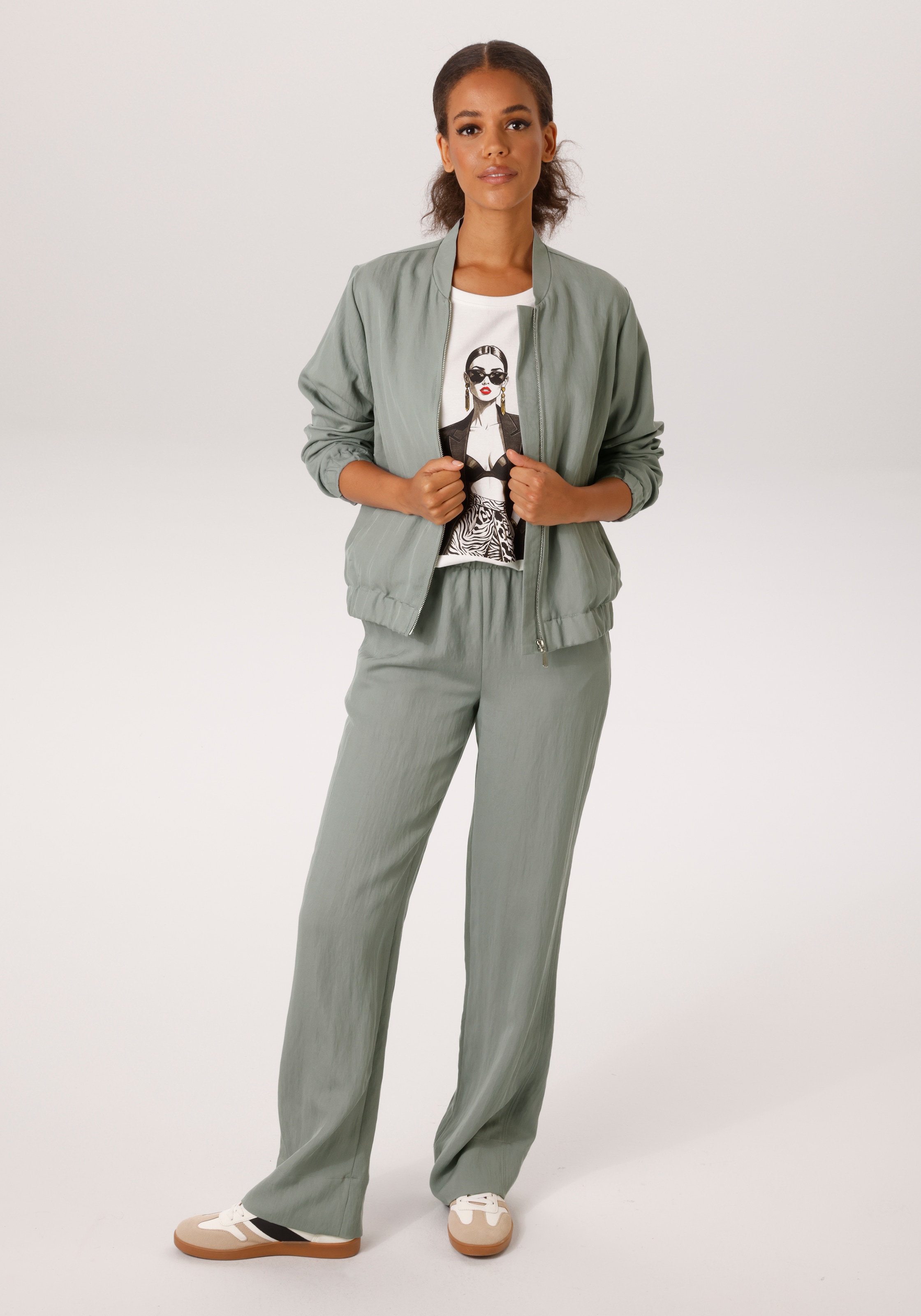 Aniston CASUAL Blouson in trendiger Twill-Qualität - NEUE KOLLEKTION