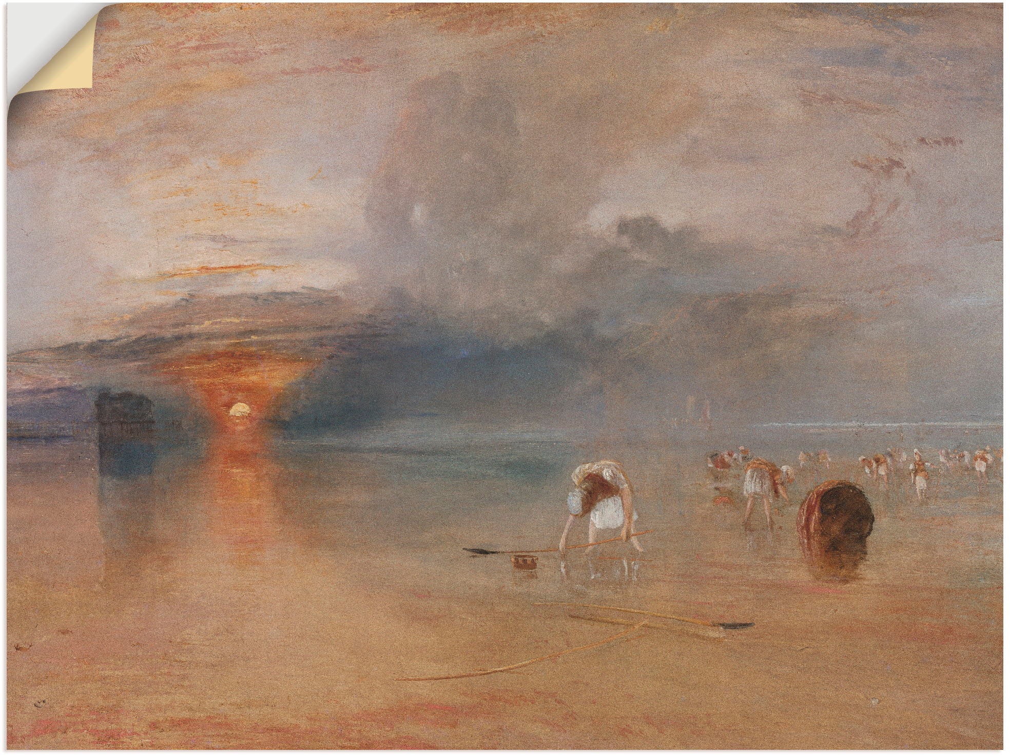 Image of Artland Wandbild »Fischerfrauen sammeln Köder ein«, Berufe, (1 St.), in vielen Grössen & Produktarten -Leinwandbild, Poster, Wandaufkleber / Wandtattoo auch für Badezimmer geeignet bei Ackermann Versand Schweiz