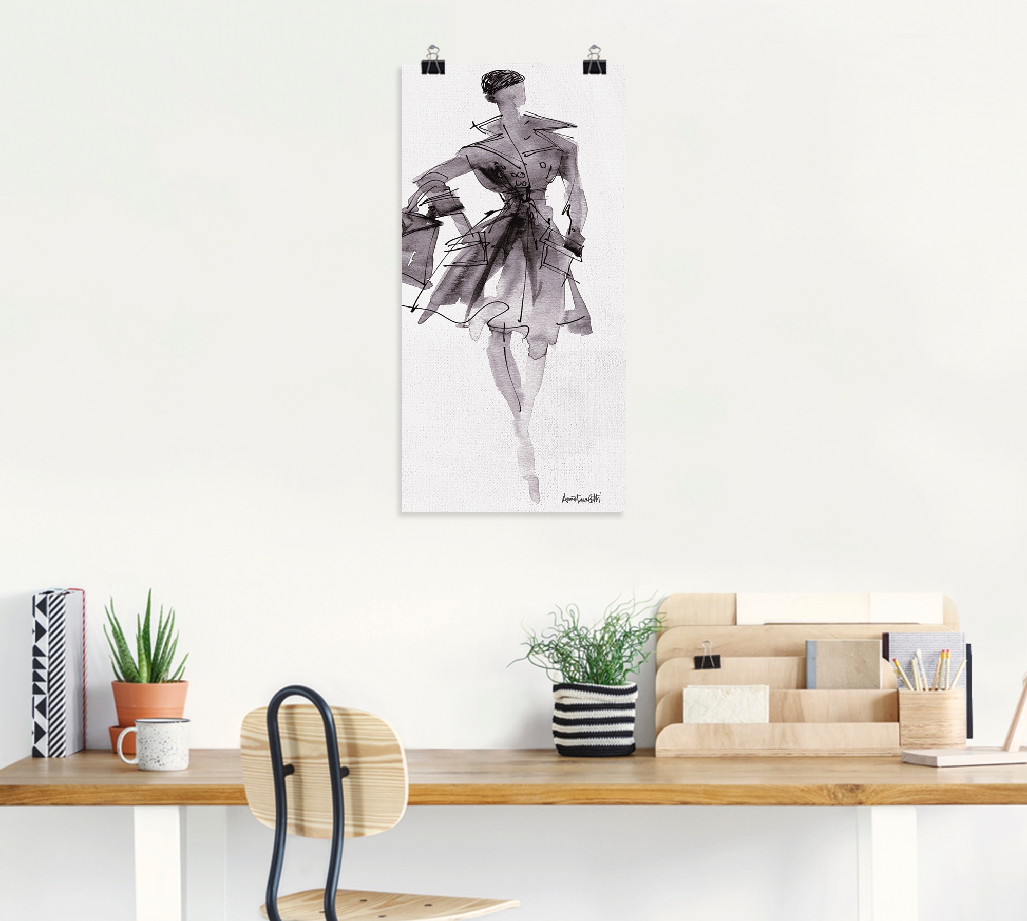 Artland Wandbild »Mode Skizzenbuch VII«, Mode, (1 St.), als Leinwandbild, Poster, Wandaufkleber in verschied. Grössen