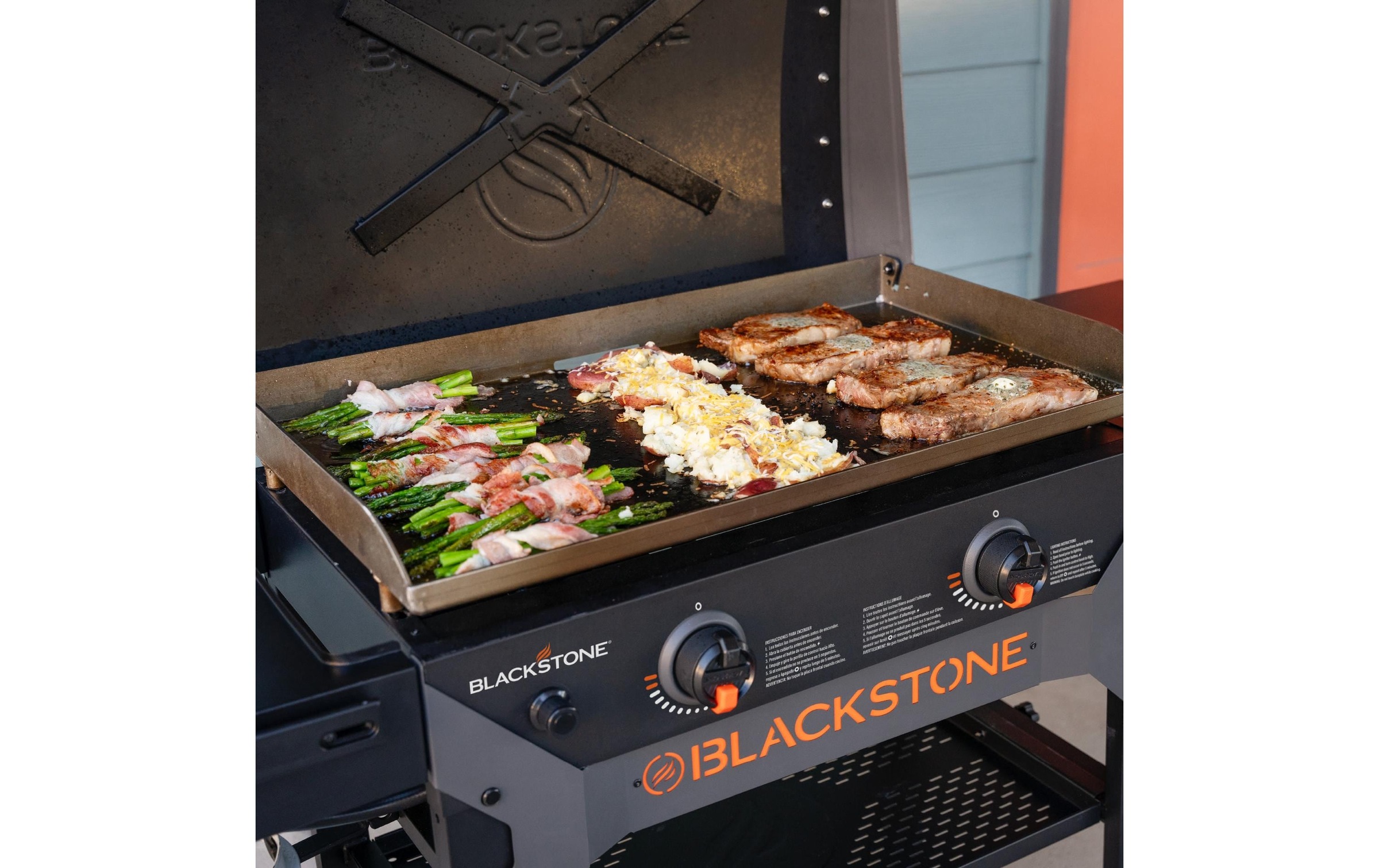 Blackstone Barbecue à gaz »mit 28-Zoll-Grillplatte und Haube« Grillstation aus Schmiedeeisen