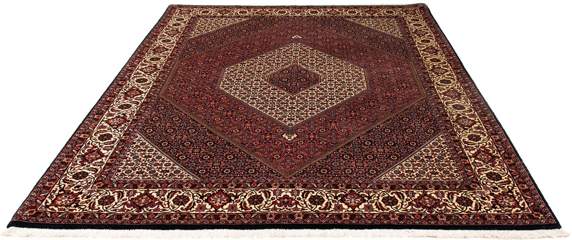 Image of morgenland Orientteppich »Perser - Bidjar - 263 x 204 cm - dunkelrot«, rechteckig, 15 mm Höhe, Wohnzimmer, Handgeknüpft, Einzelstück mit Zertifikat bei Ackermann Versand Schweiz