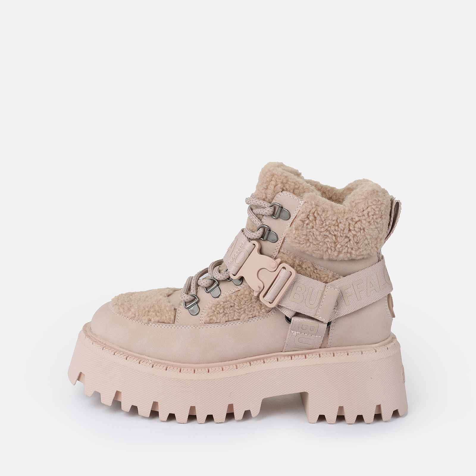 Image of Buffalo Winterboots Plateauboots, trendy Stiefelette, Schnürboots mit Fellimitat