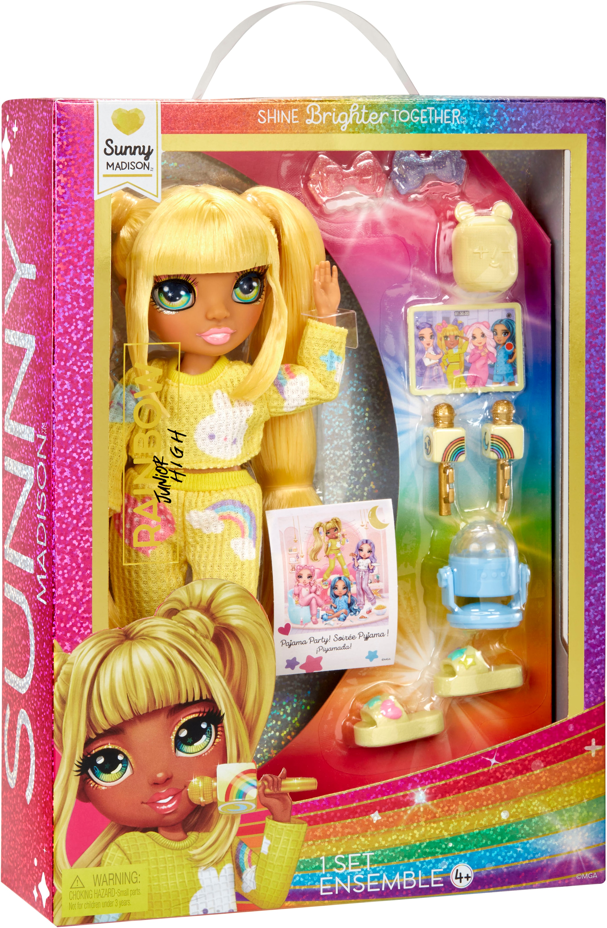 RAINBOW HIGH Poupée à habiller »Junior High PJ Party Fashion Doll Sunny (Yellow)«