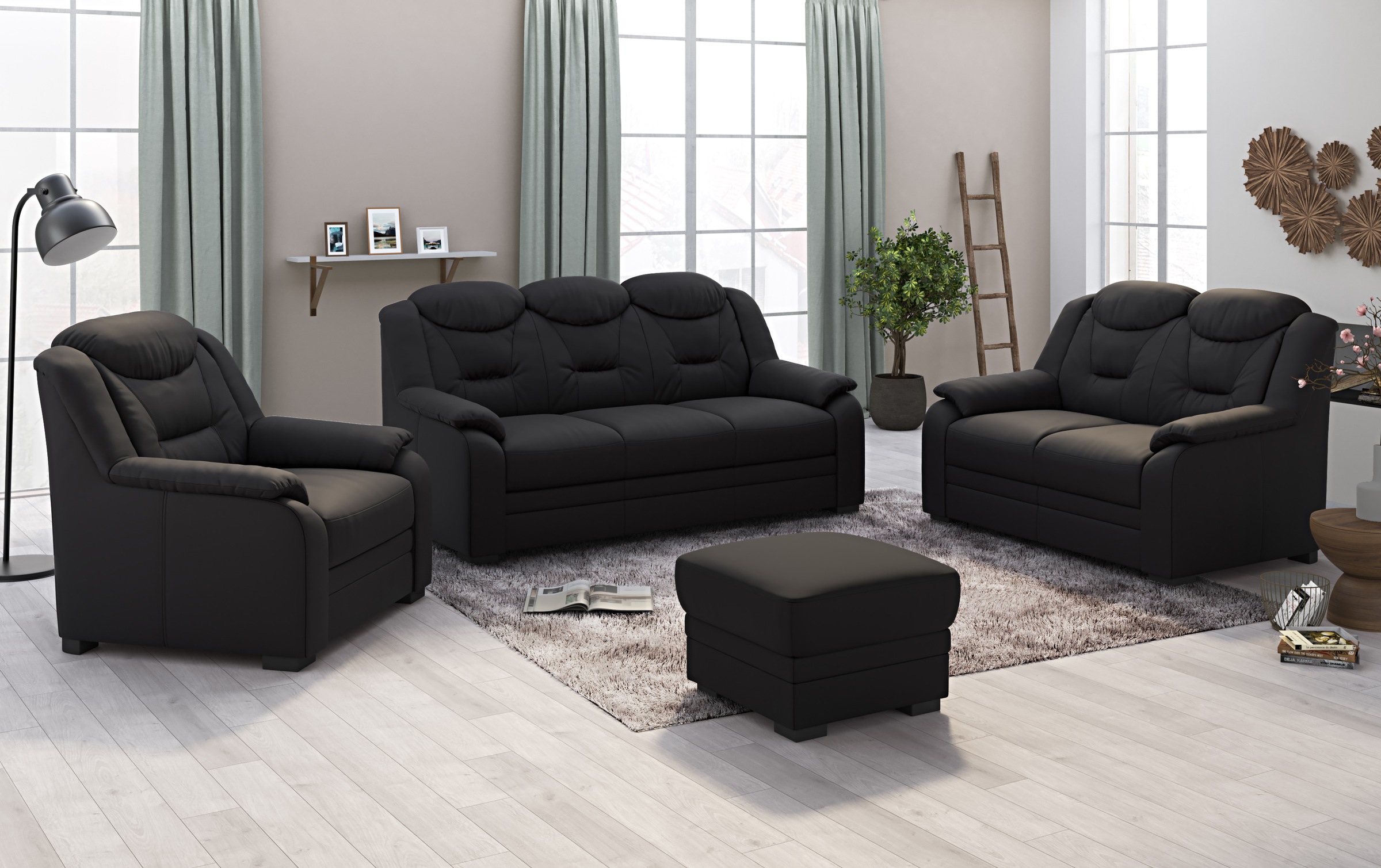 COTTA 3-Sitzer "Marcus" Sofa mit hoher Rückenlehne