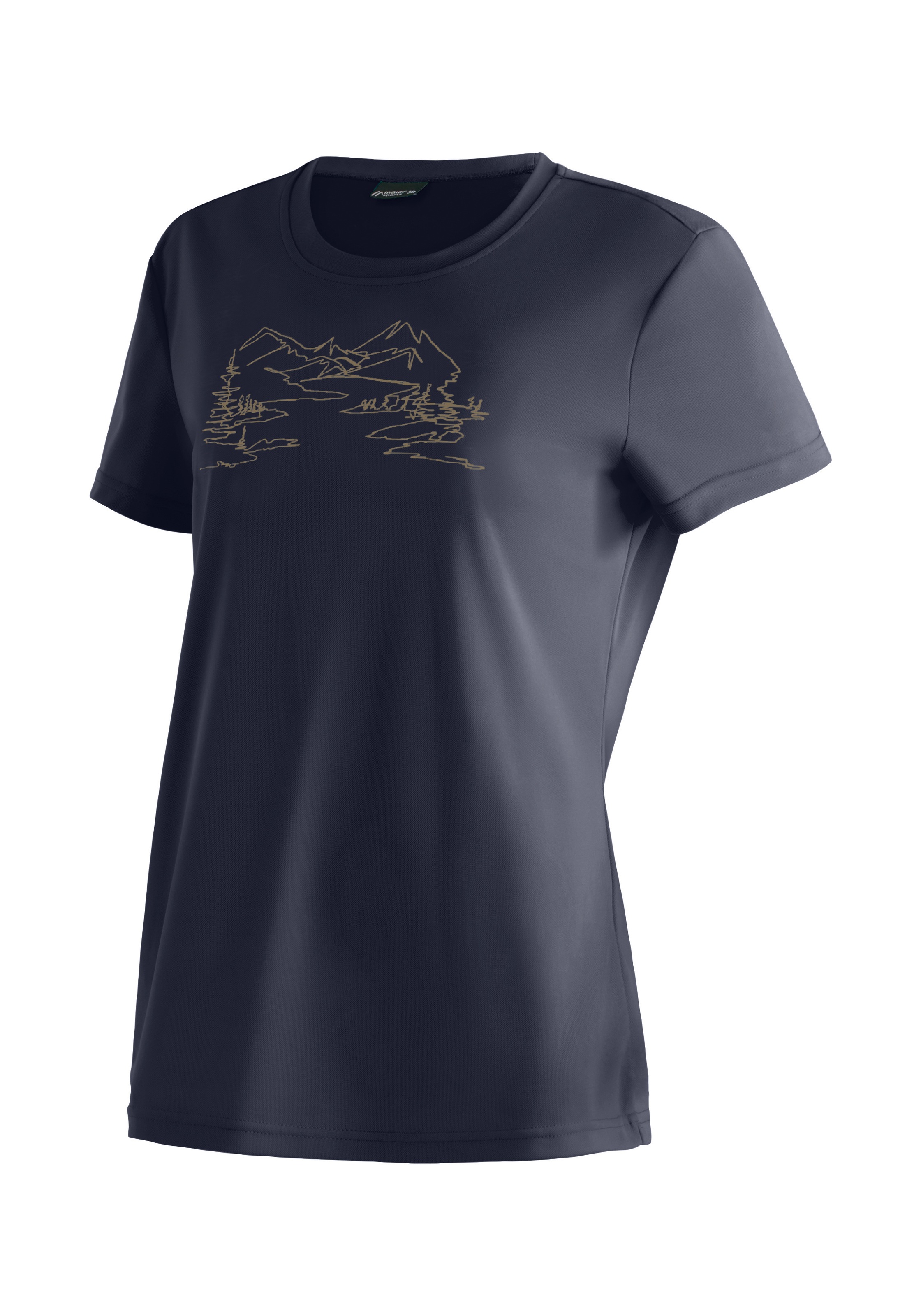 Image of Maier Sports T-Shirt "Wilma Print" Damen Kurzarmshirt, leichtes Sommer Funktionsshirt, Rundhals, Reg Fit