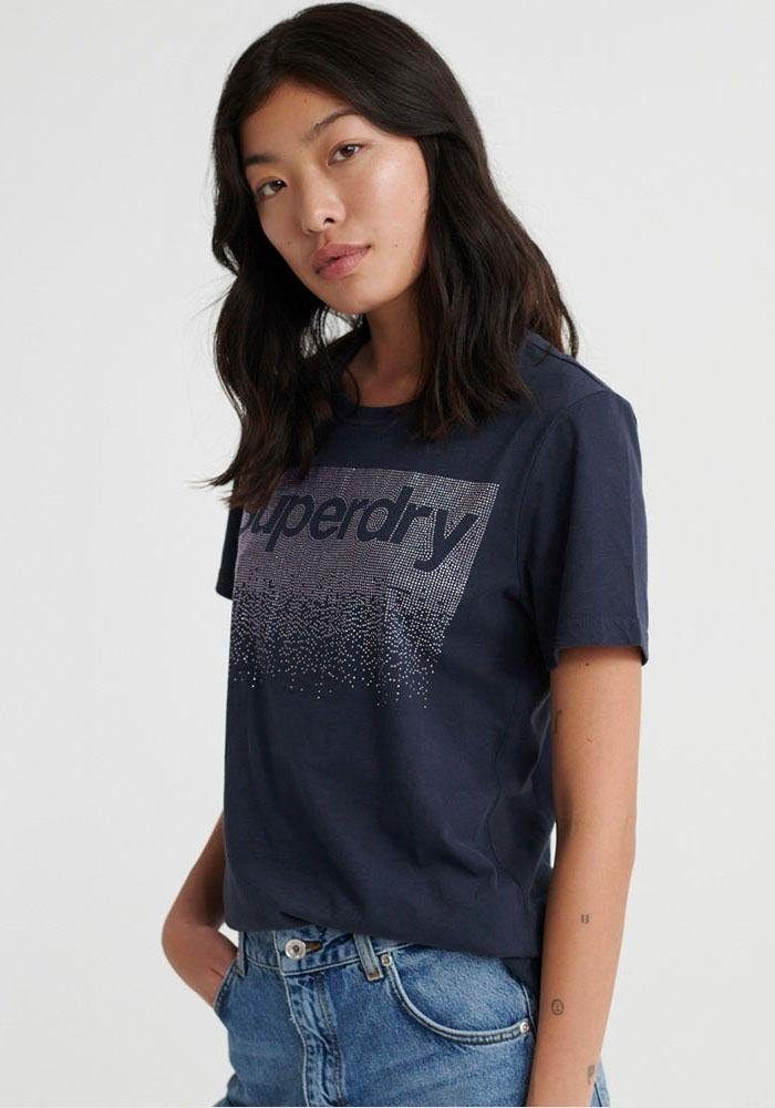 Image of Superdry T-Shirt »SWISS LOGO CASCADE ENTRY TEE«, in Nieten-Optik bei Ackermann Versand Schweiz