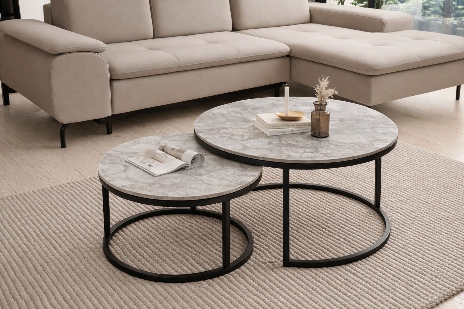 Stolkom Table basse »Stolkom Gino B/H 80/60x42/38« 1 cuis tlg.