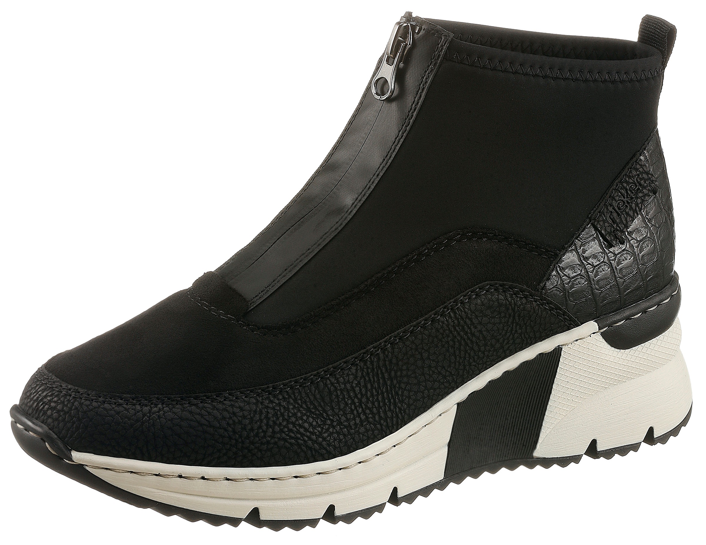 Image of Rieker Schlupfboots Stiefelette, High Top Sneaker mit Reissverschluss auf der Vorderseite