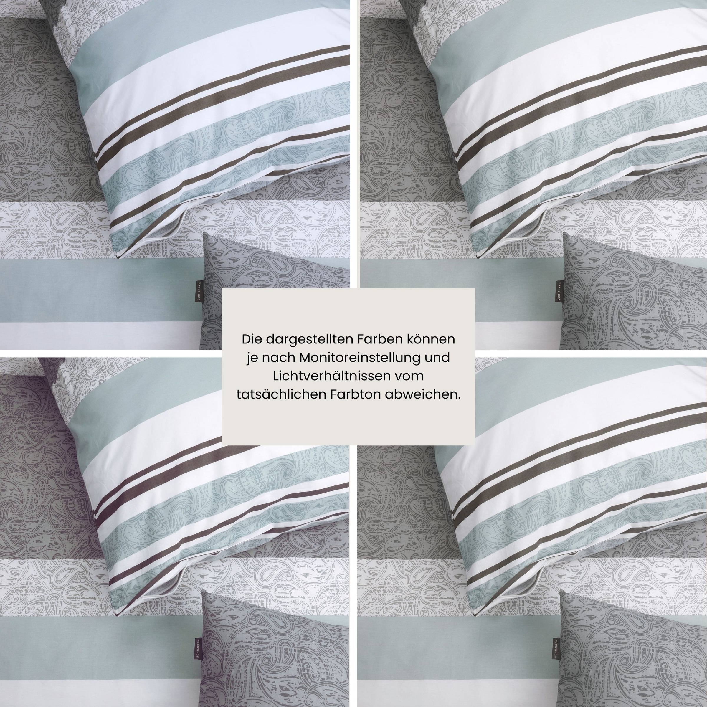Schiesser Linge de lit »Adele aus weicher Baumwolle im Paisley-Streifen-Look« 2 cuis MADE IN GREEN by OEKO-TEX®