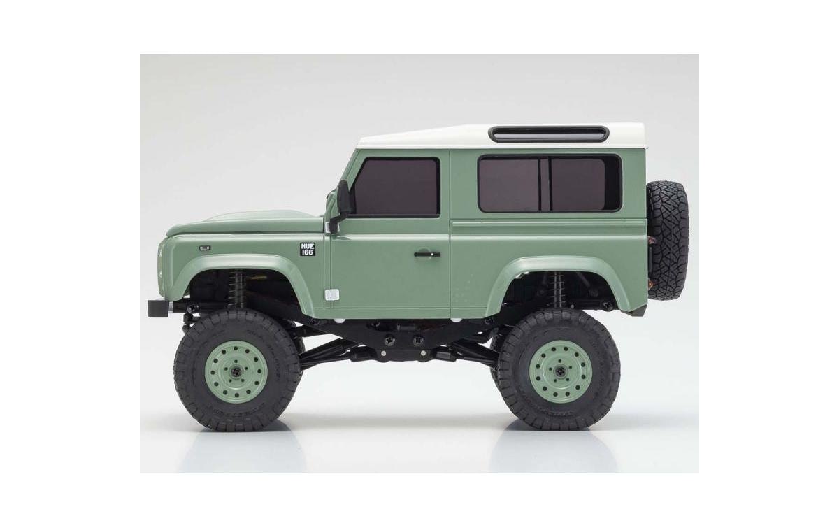 RC-Monstertruck »Kyosho Mini-Z Land-Rover Defender 90 Grün ARTR«, Lackiert