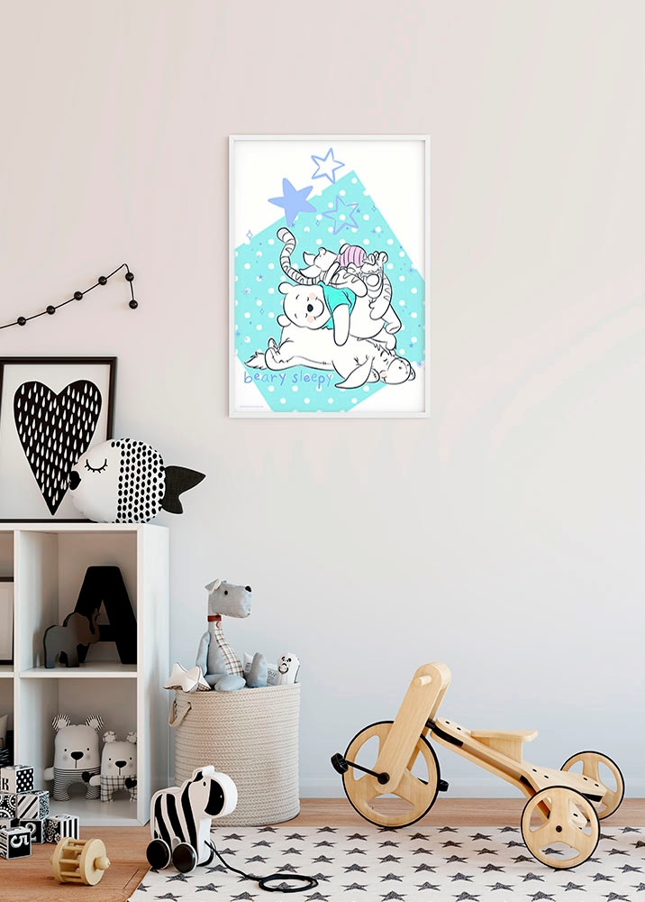 Komar Bild »Winnie the Pooh Beary Sleepy«, Disney, (1 St.), Wandbild zur Dekoration im Kinderzimmer - ohne Rahmen