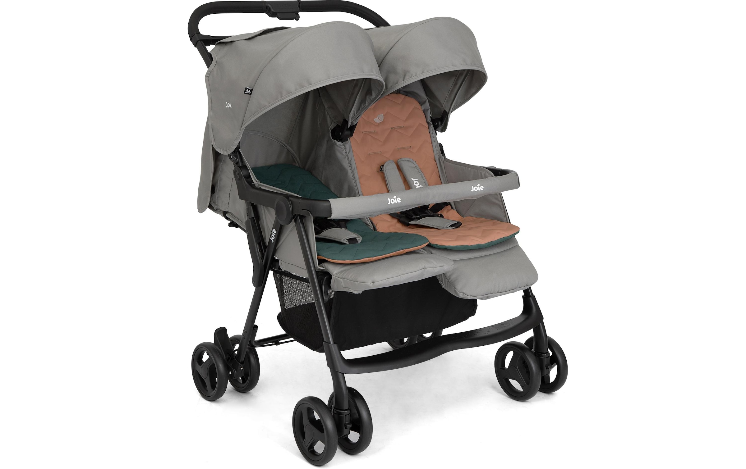 Joie Poussette pour frères et sœurs »Aire« 30 kilos Zwillingswagen inkl. Regenschutz