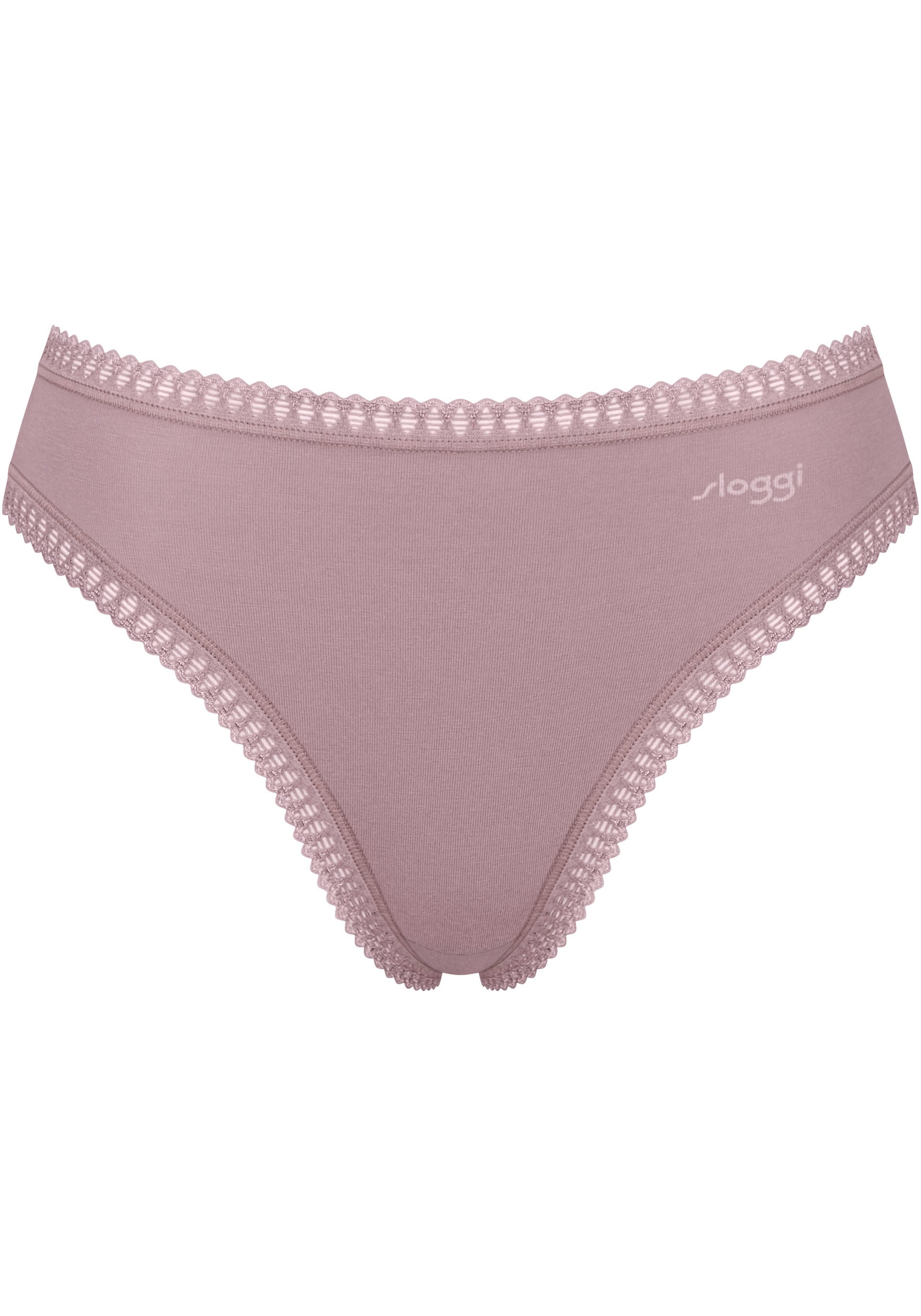 sloggi Slip »GO Crush«, (3er Pack), hoher Beinausschnitt, Spitze, feminin, weich, elastisch, Baumwollmix