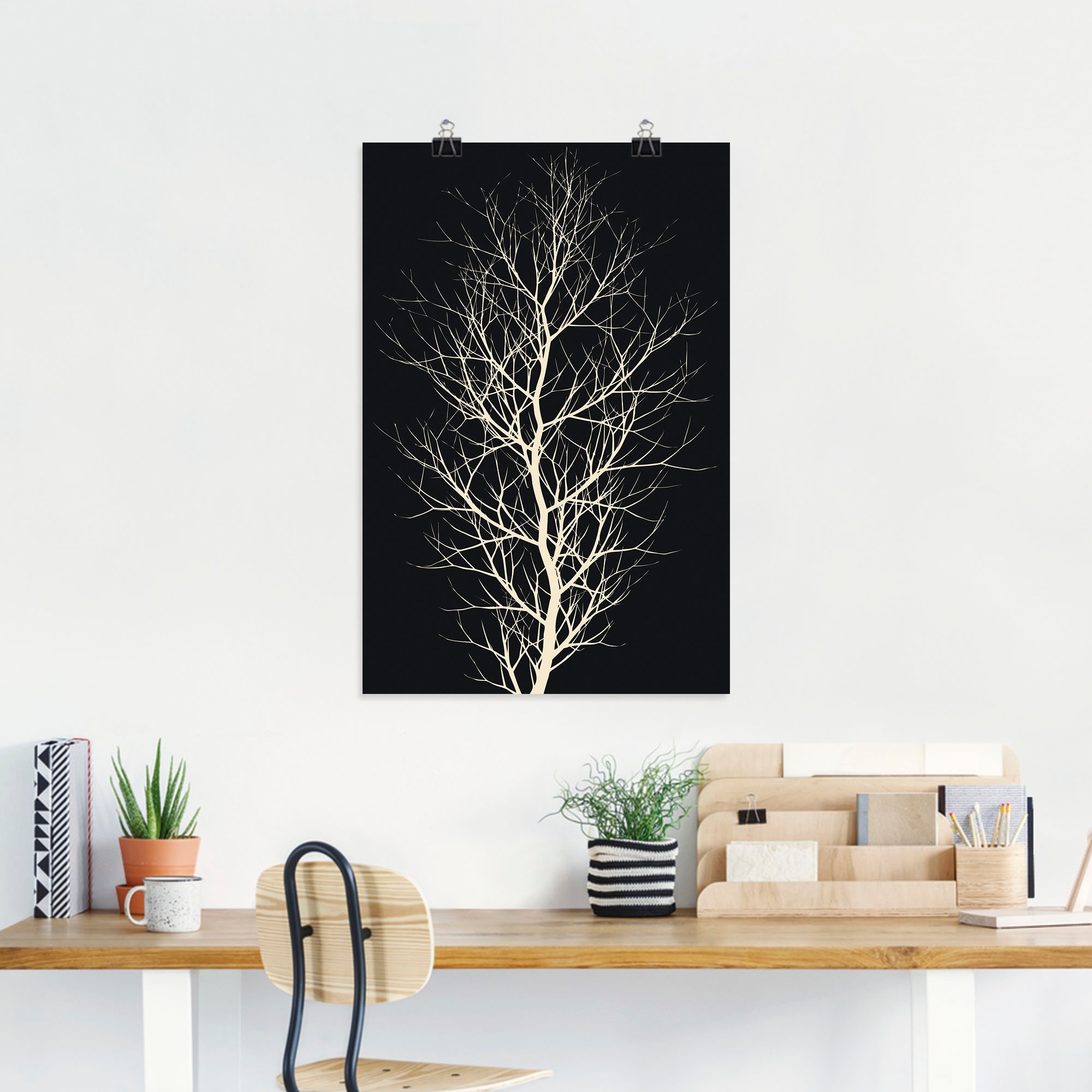 Artland Poster »Der schwarze Baum«, Baumbilder, (1 St.), als Alubild, Leinwandbild, Wandaufkleber oder Poster in versch. Grössen