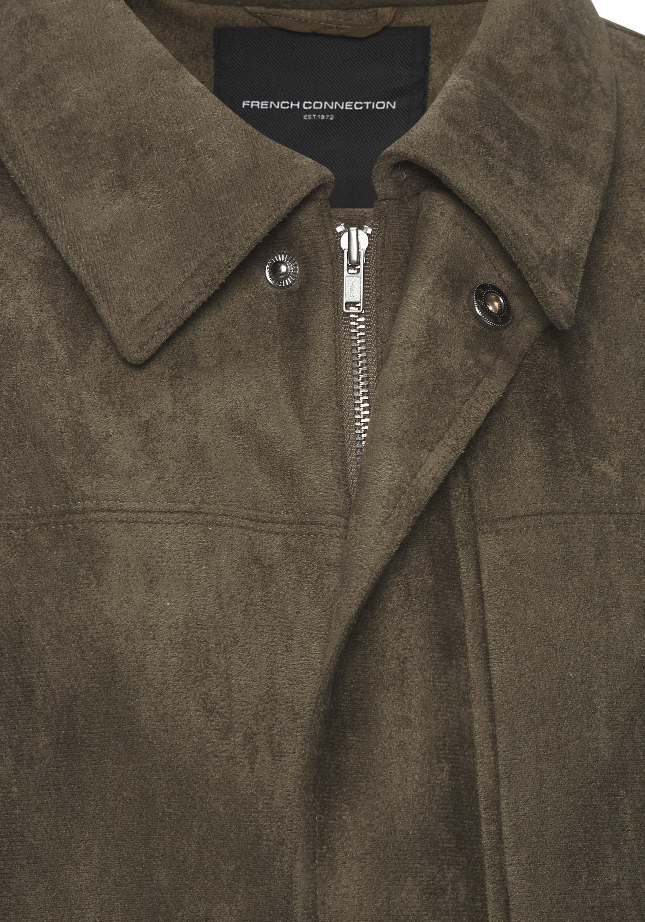 French Connection Veste en imitation cuir »in Veloursleder-Optik mit verdecktem Reissverschluss vorne, Oversize«
