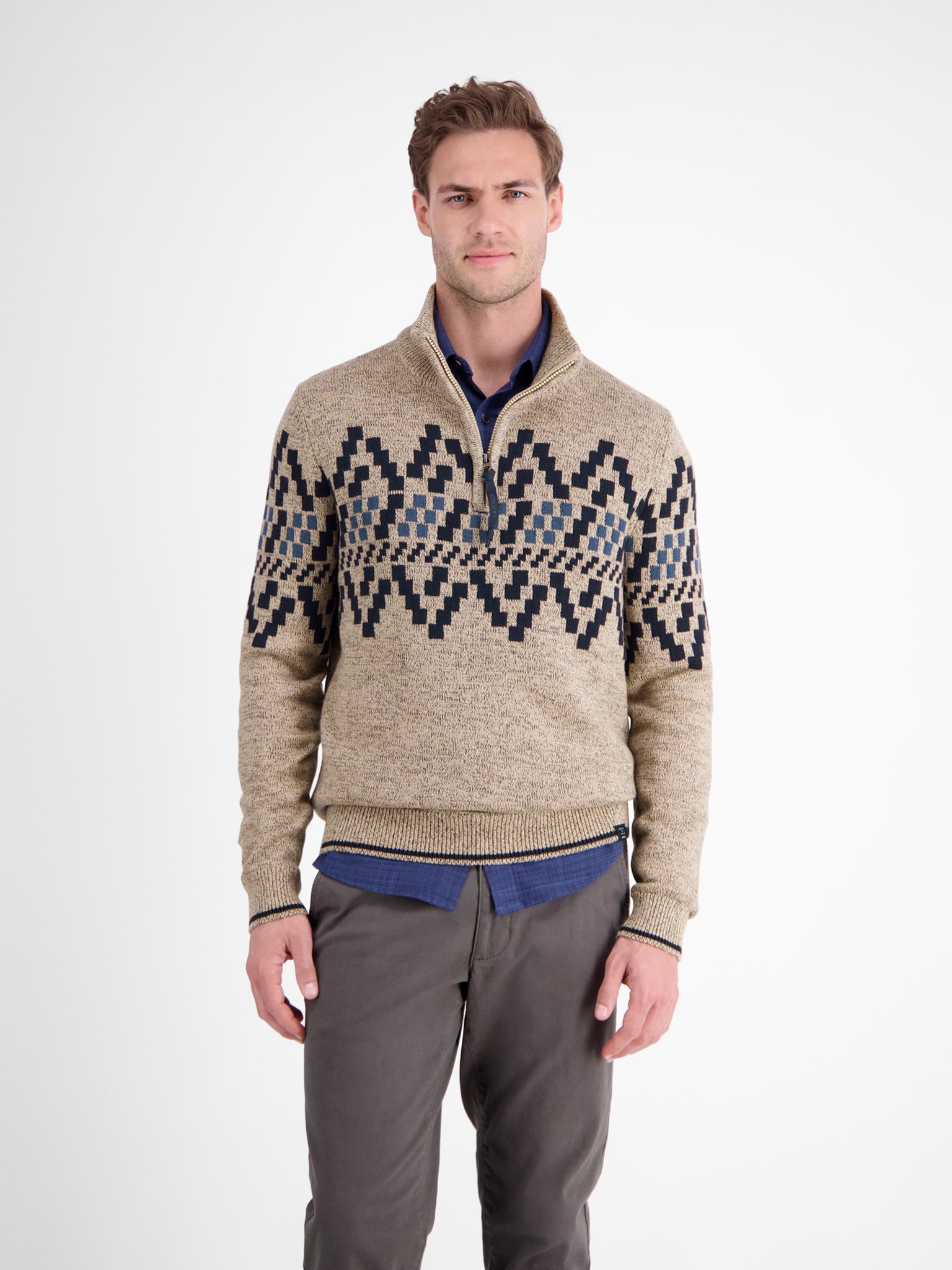 Image of LERROS mit Norweger-Muster