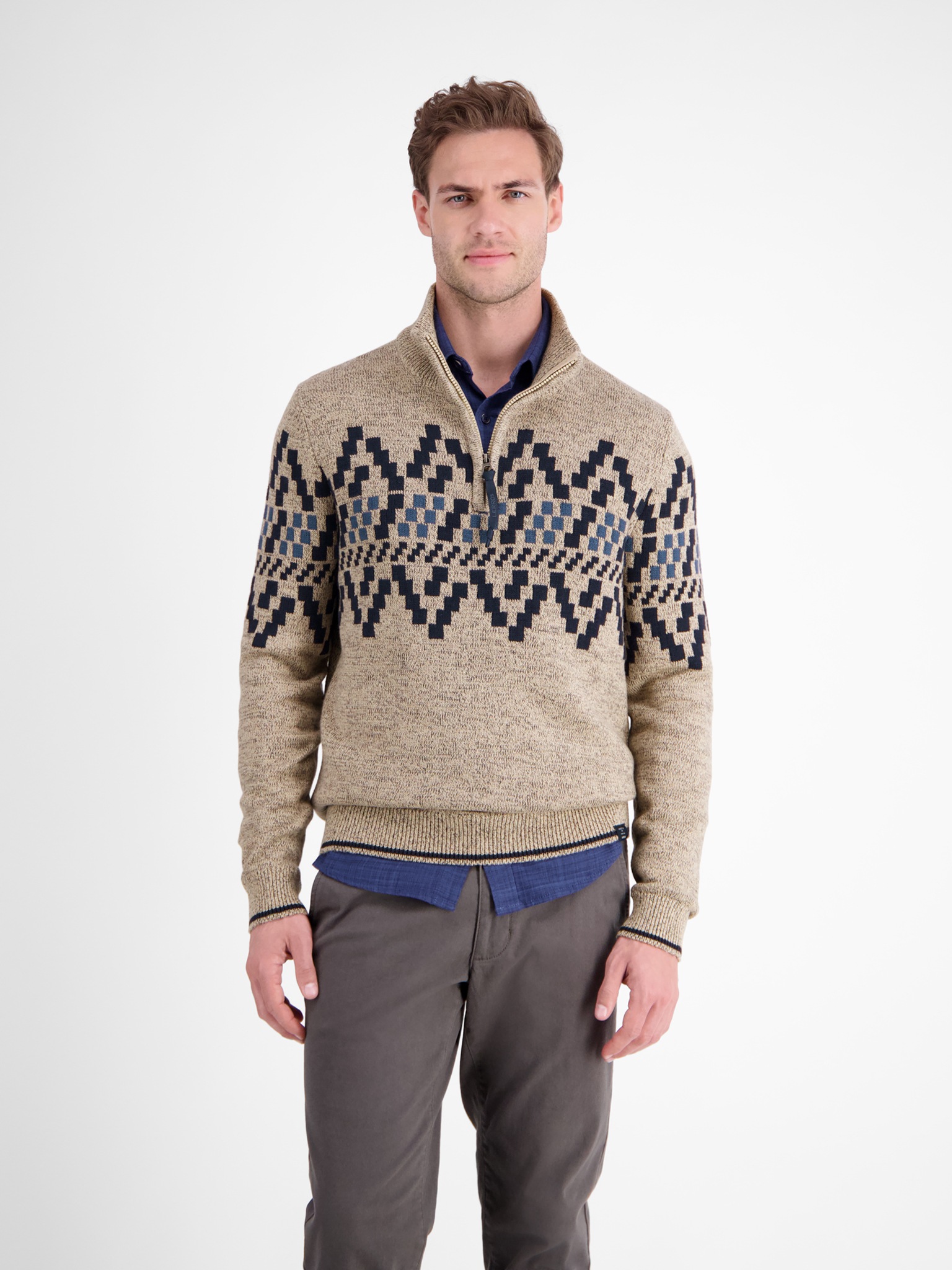 Image of LERROS Troyer mit Norweger-Muster