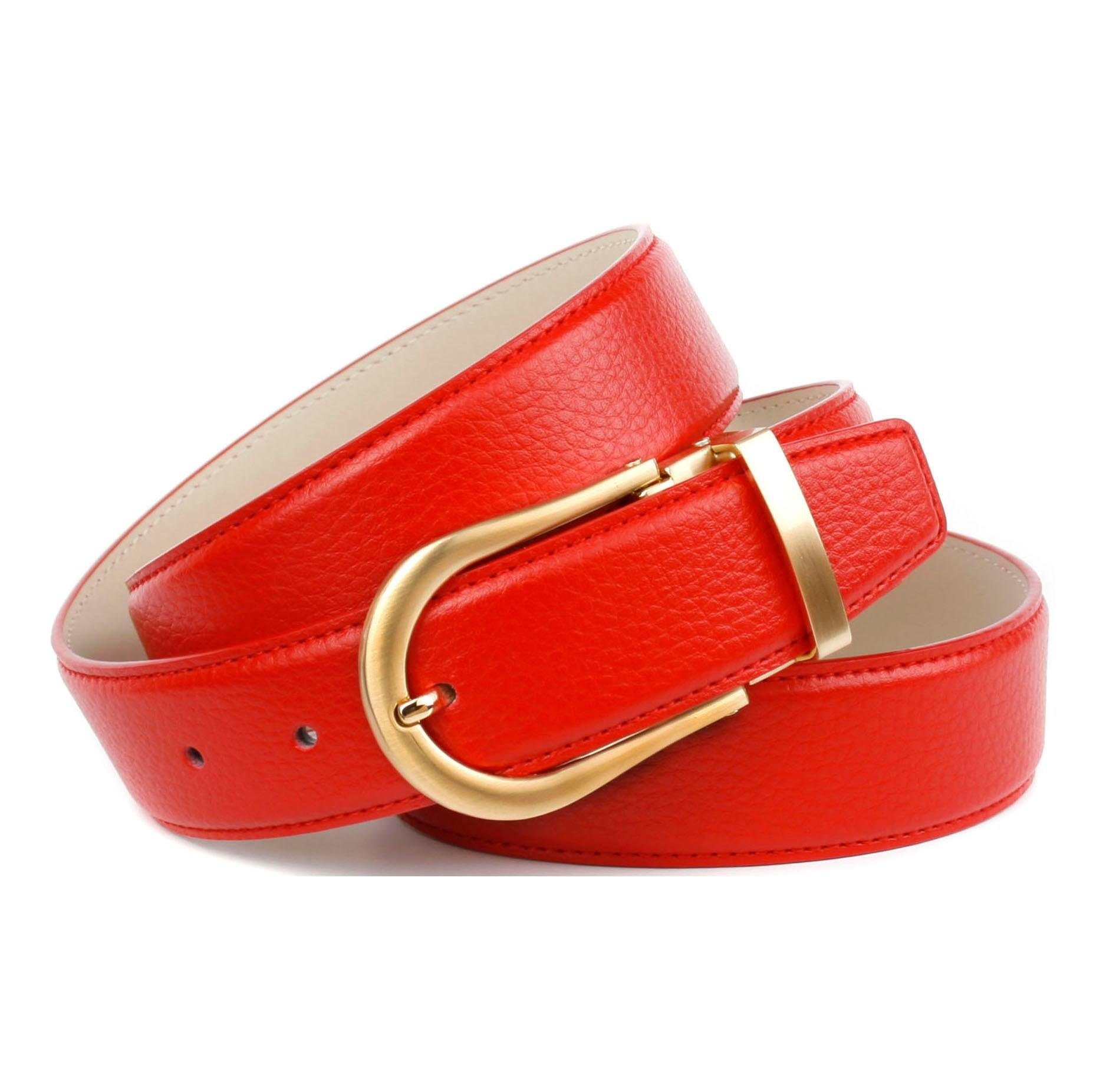 Image of Anthoni Crown Ledergürtel, in weiss mit matter goldfarbener Dornschliesse bei Ackermann Versand Schweiz