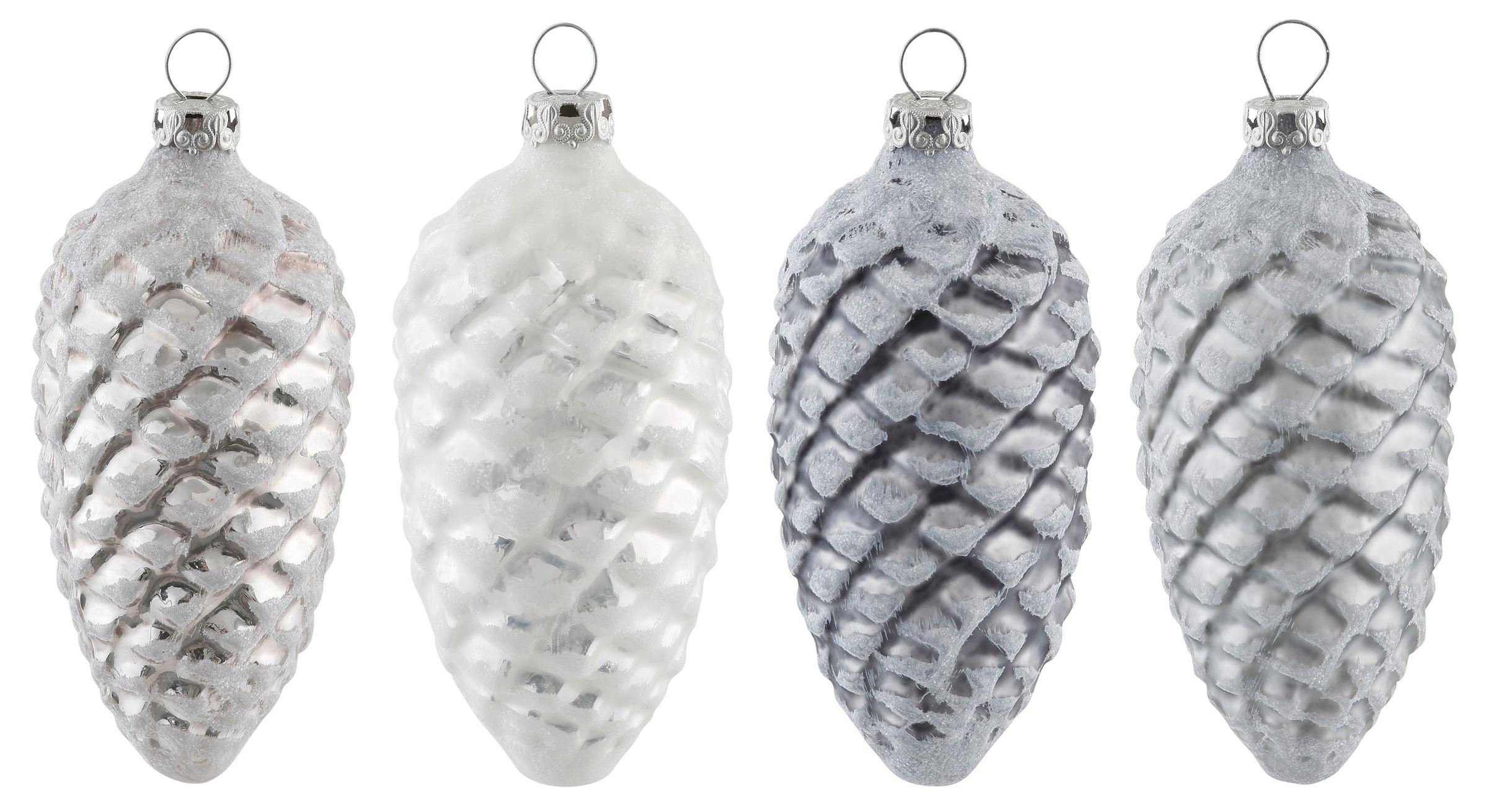 Christbaumschmuck "Chrome" (4-teilig)