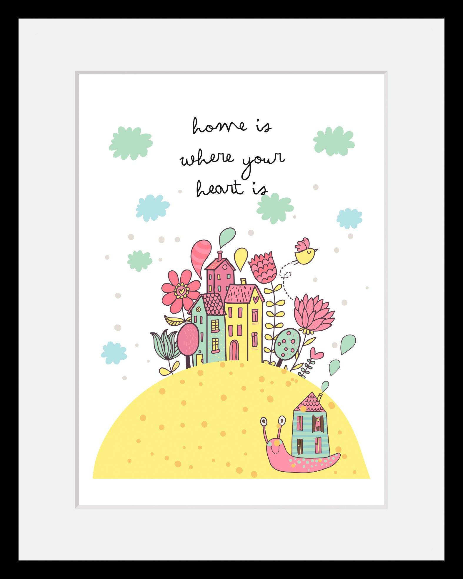 Image of Home affaire Bild »Home is where your heart is«, mit Rahmen bei Ackermann Versand Schweiz