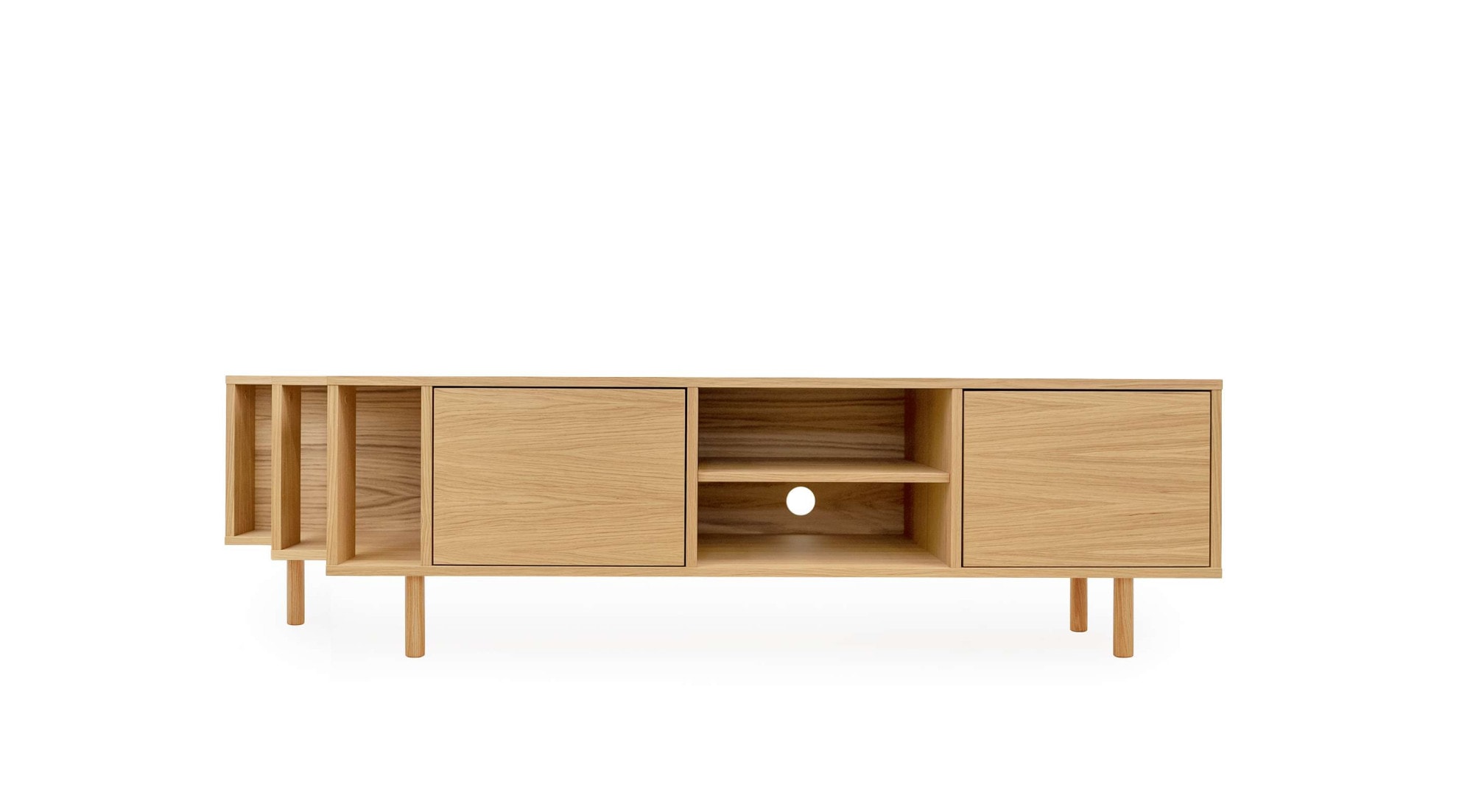 Woodman TV-Board »Shift«, mit Echtholzfurnier aus Eiche, Breite 189 cm, mit Push-to-Open, FSC®