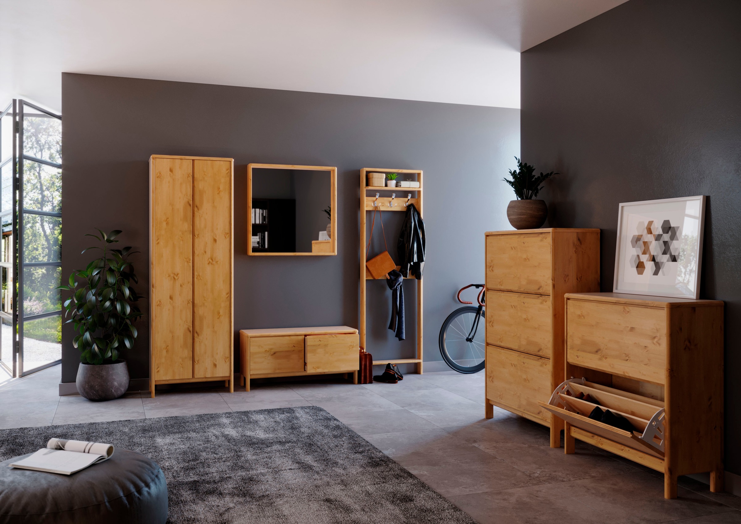 OTTO home Kommode "Luven" FSC zertifiziertes Massivholz, mit 2 Schubkasten