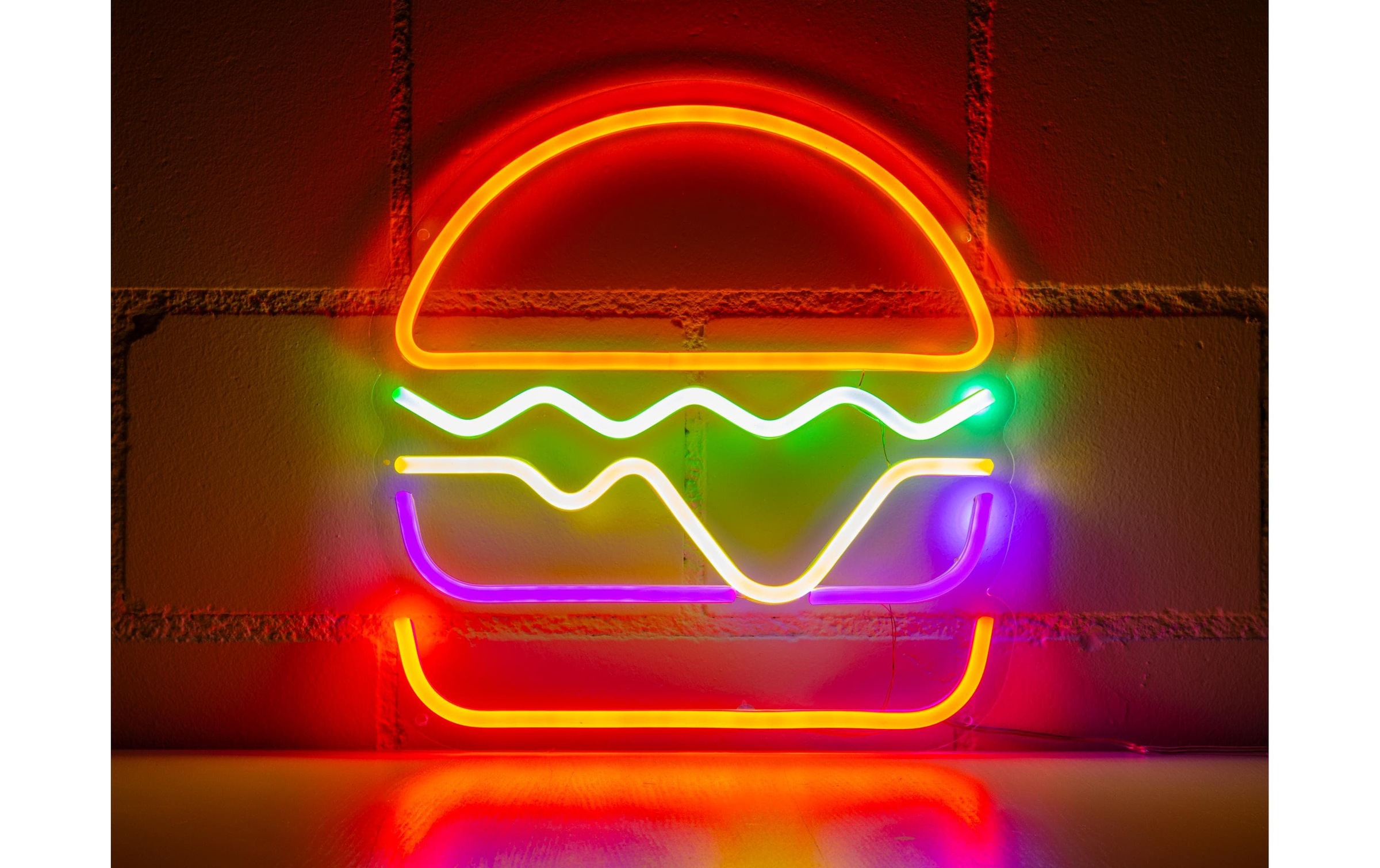 Dekolicht »Vegas Lights Hamburger 30 x 29 cm«