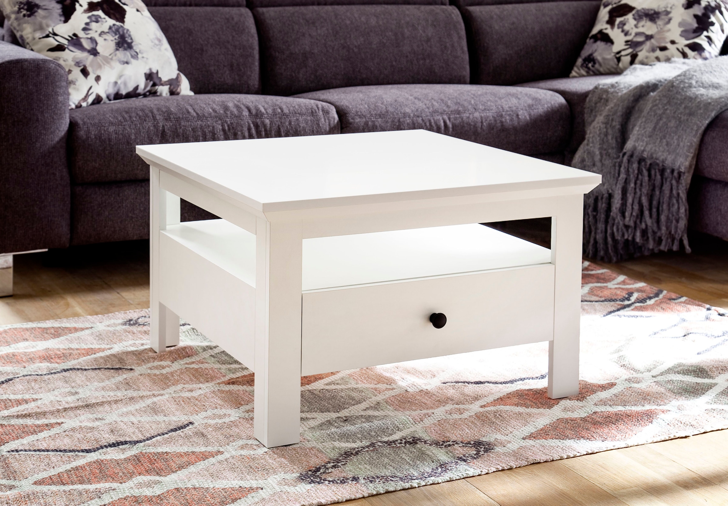 Home affaire Table basse »Örebro« Couchtisch mit Schubkasten & Vollauszug - (B/T/H) 70/70/46 cm