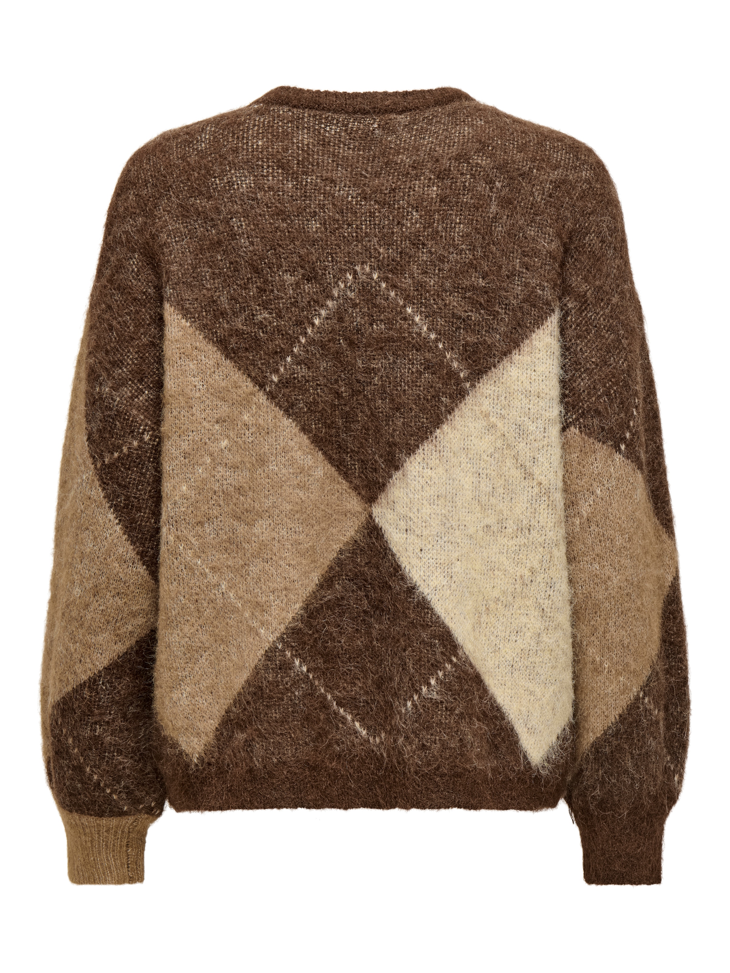 ONLY Strickpullover »ONLNOEME LIFE LS JQ O-NECK KNT« Materialmix, regular fit