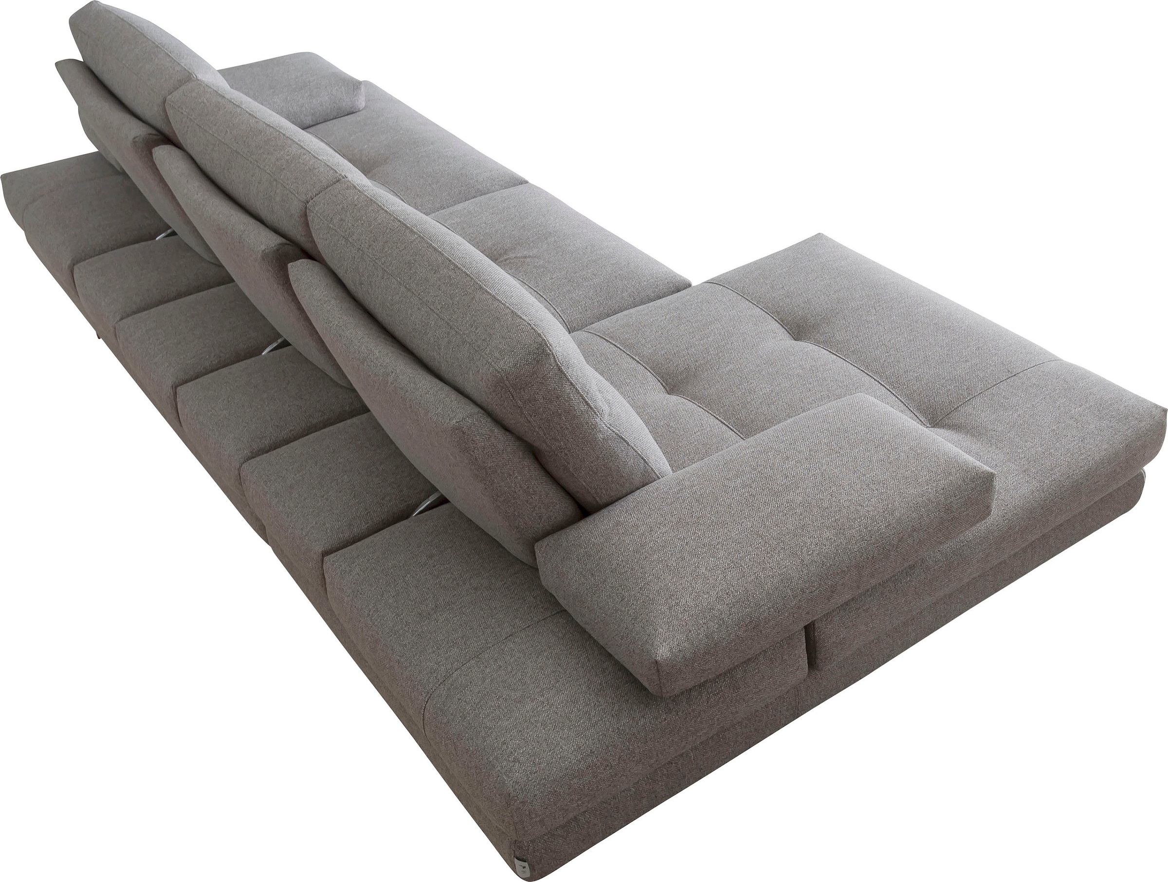 CALIA ITALIA Ecksofa »Toby Wing, Komfortsofa der Extraklasse, bequem, L-Form« inklusive Sitztiefenverstellung, Füsse in chrom glänzend