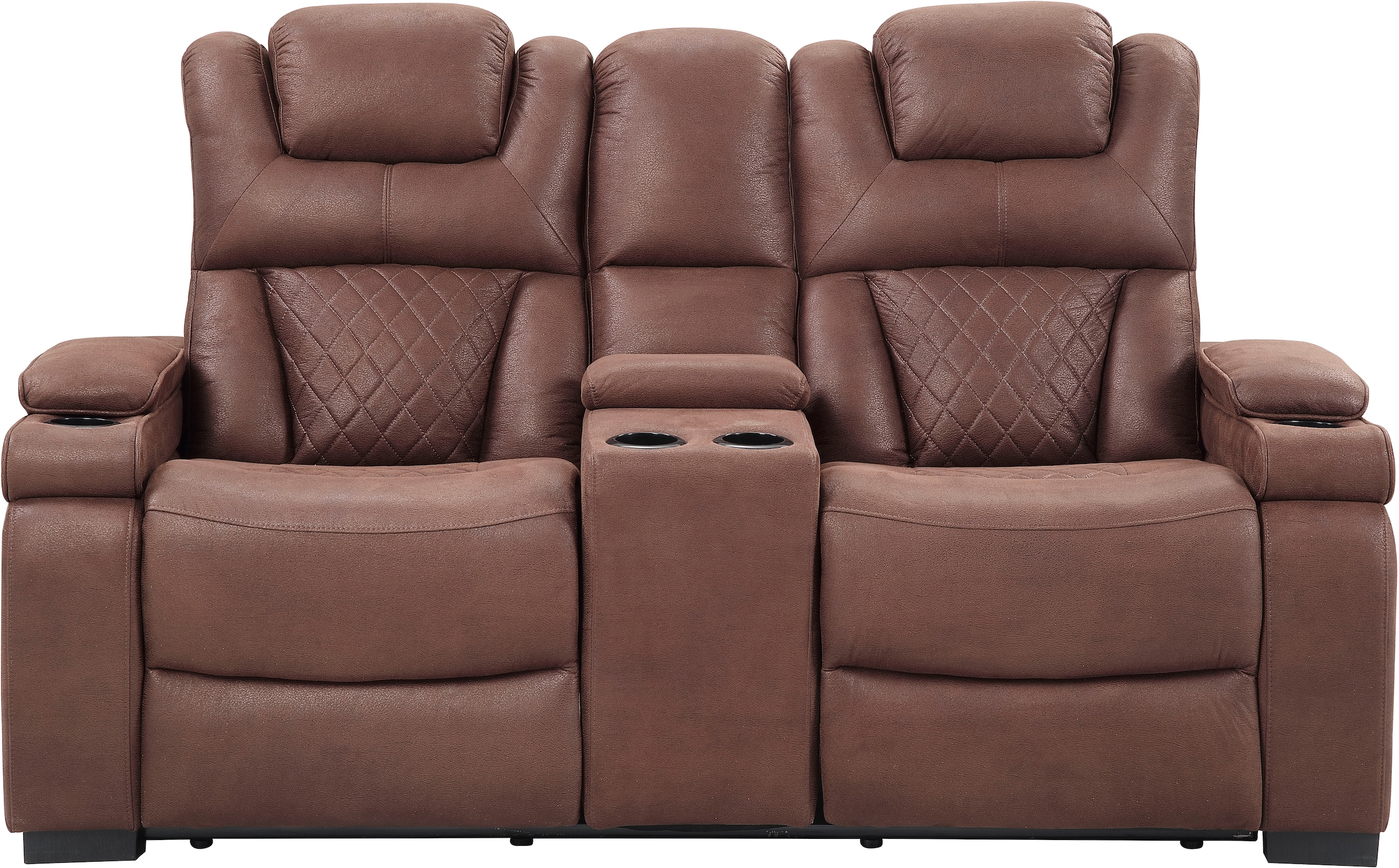 Image of ATLANTIC home collection 2-Sitzer "Faris" Zwei Relaxfunktionen, Mittelkosole mit Stauraum und Getränkehalter