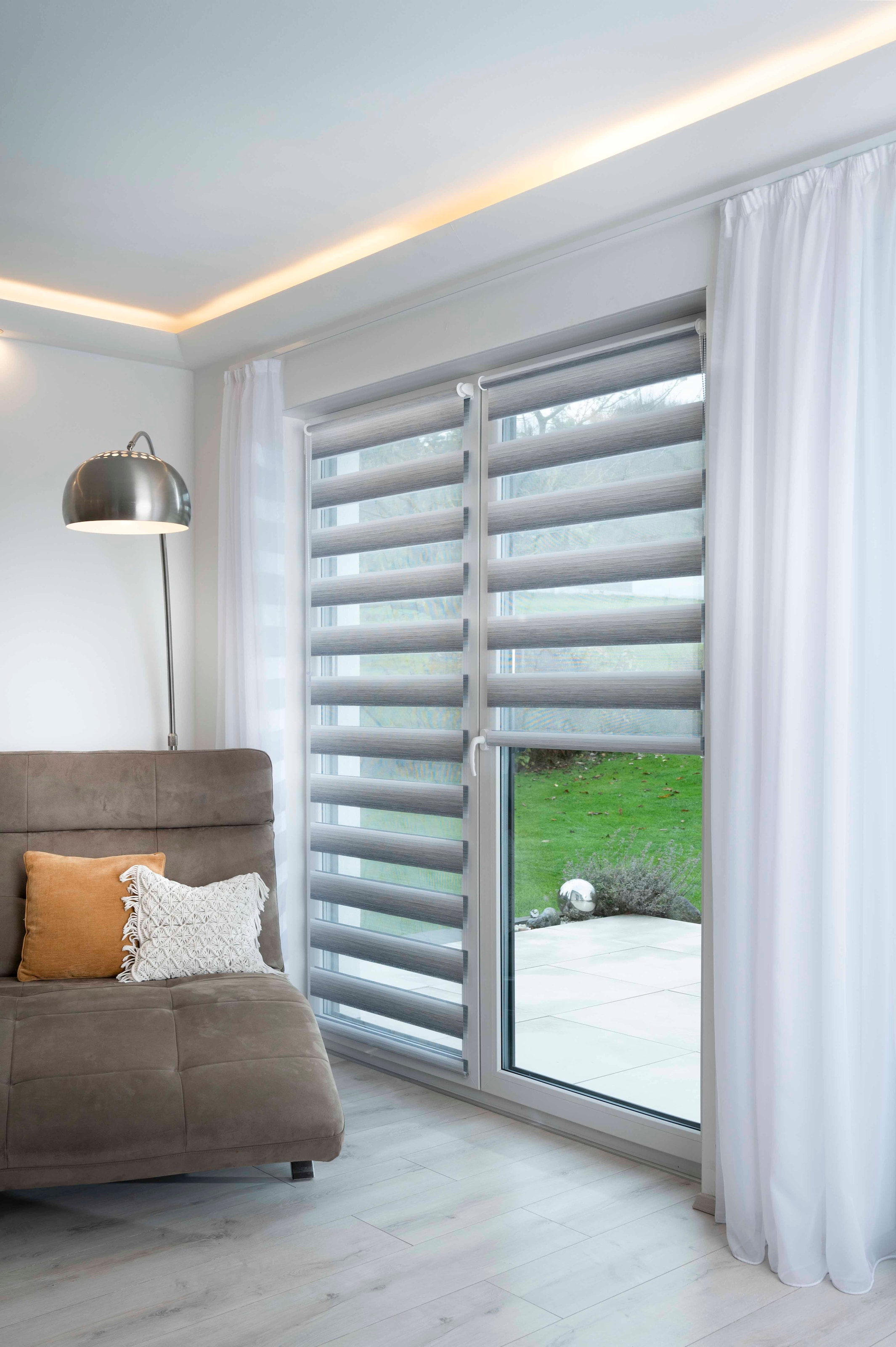 K-HOME Store double »mit schönen Farbverlauf« protection contre la lumière Aucun perçage requis suspendu librement