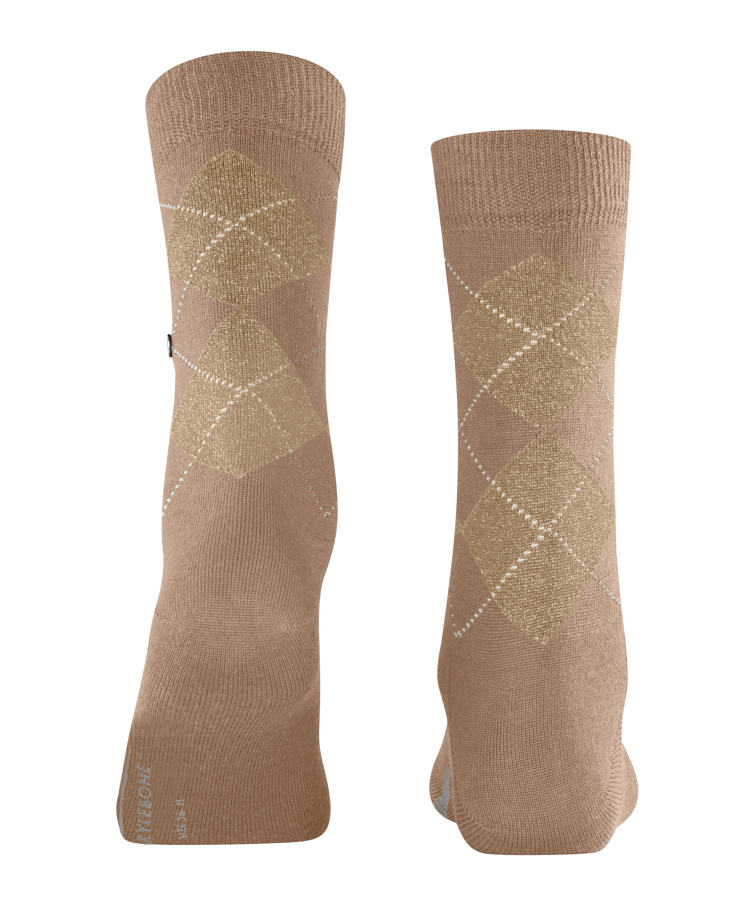 Burlington Chaussettes »Marylebone Glitter« Taille unique 36-41, motif argyle, fils lurex, chaud