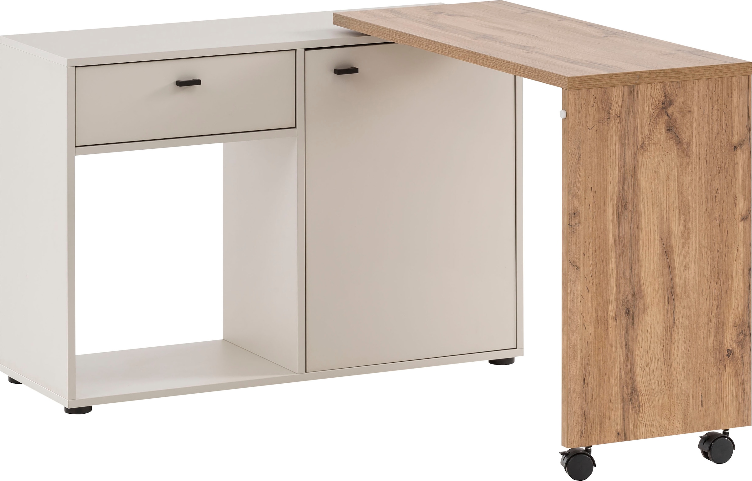 Schildmeyer Schreibtisch »Tiny Working«, praktisch im Home Office, Sideboard mit flexibler Arbeitsplatte