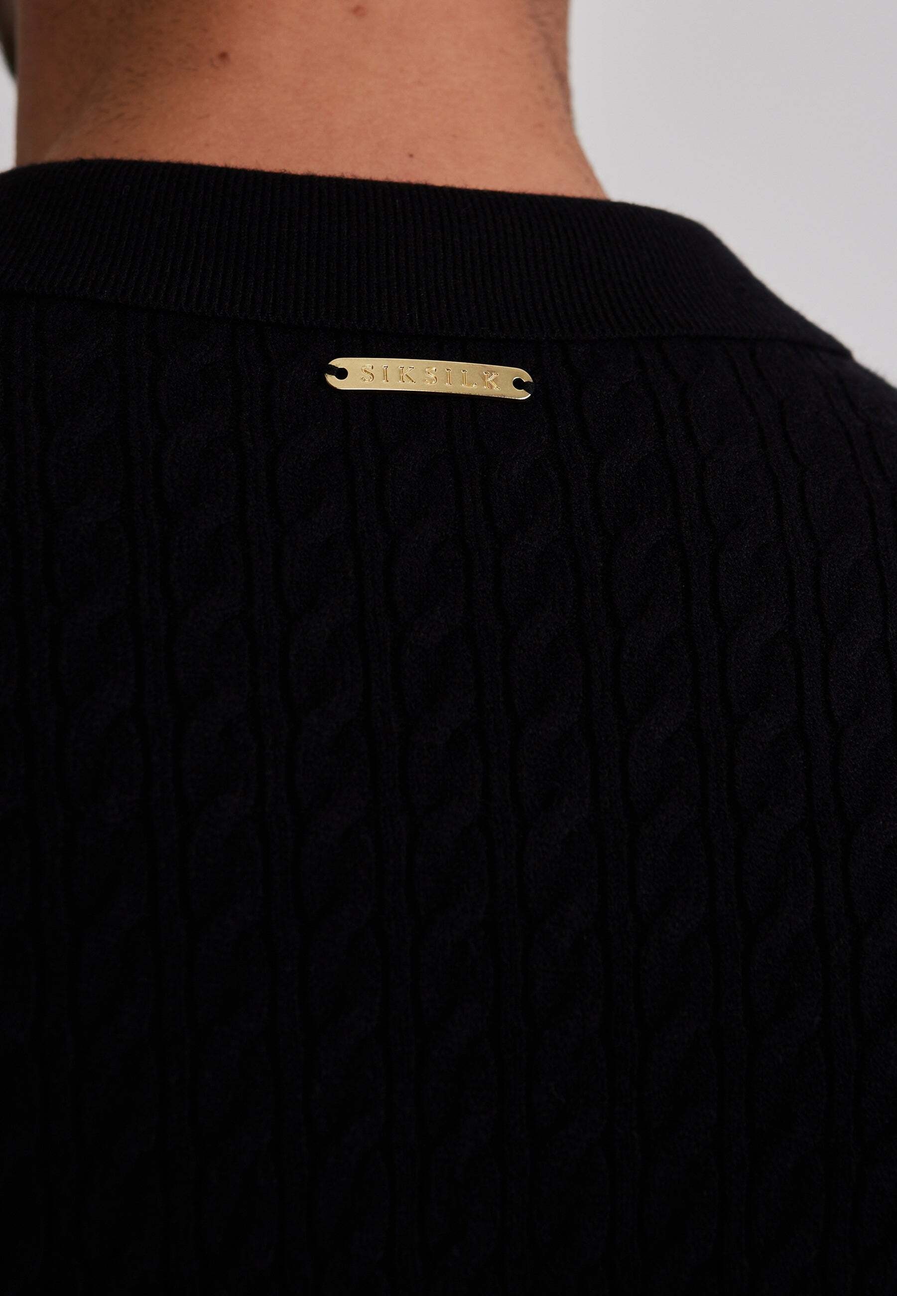 Siksilk Polo à manches longues »Siksilk Langarmpolo Knitted Polo«