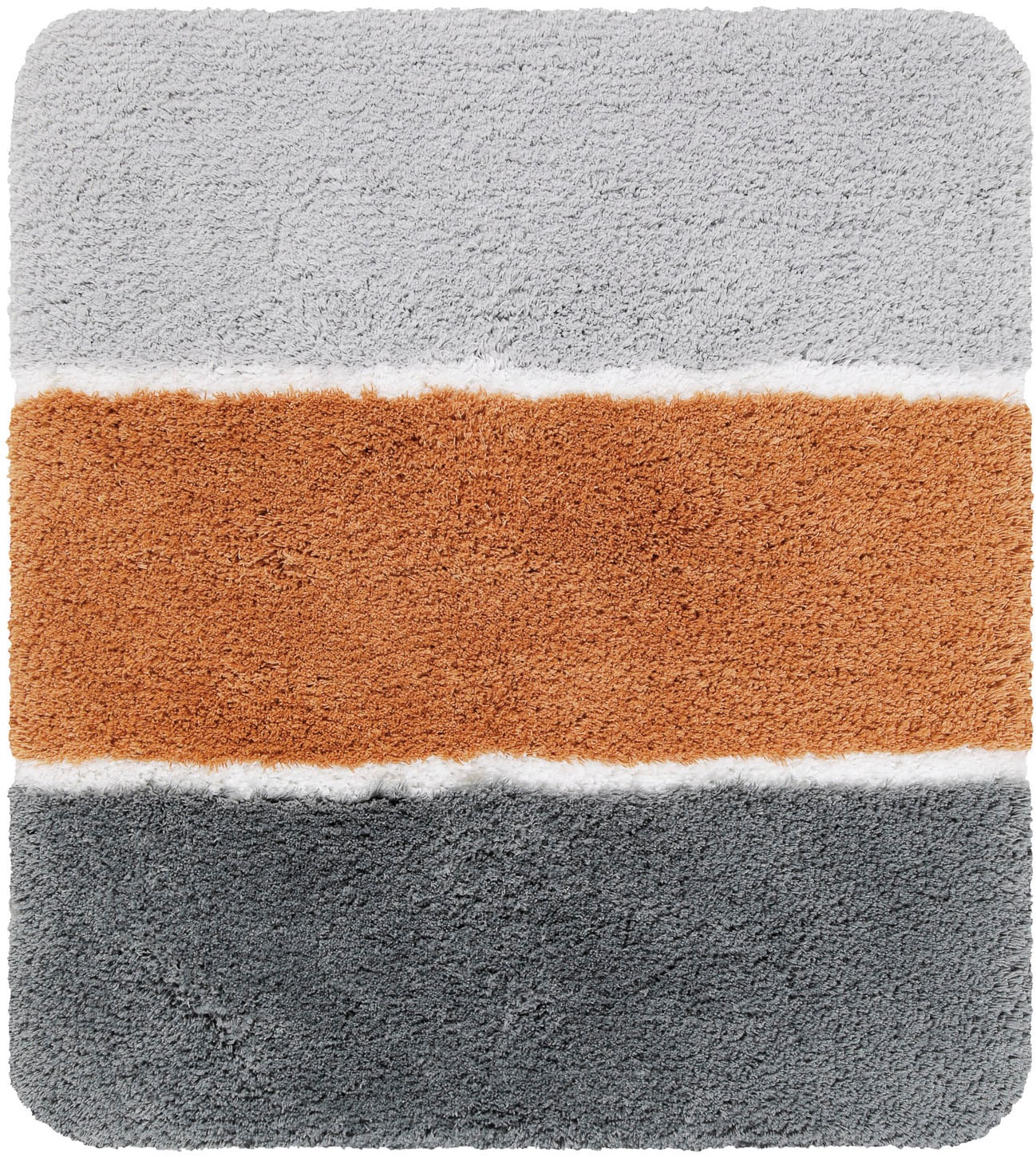 Homie Living Badematte »Rio Marina« Höhe 30 mm rutschhemmend beschichtet fussbodenheizungsgeeignet | schnell trocknend flauschiger Badteppich, modern gestreift, waschbar, Badezimmerteppich
