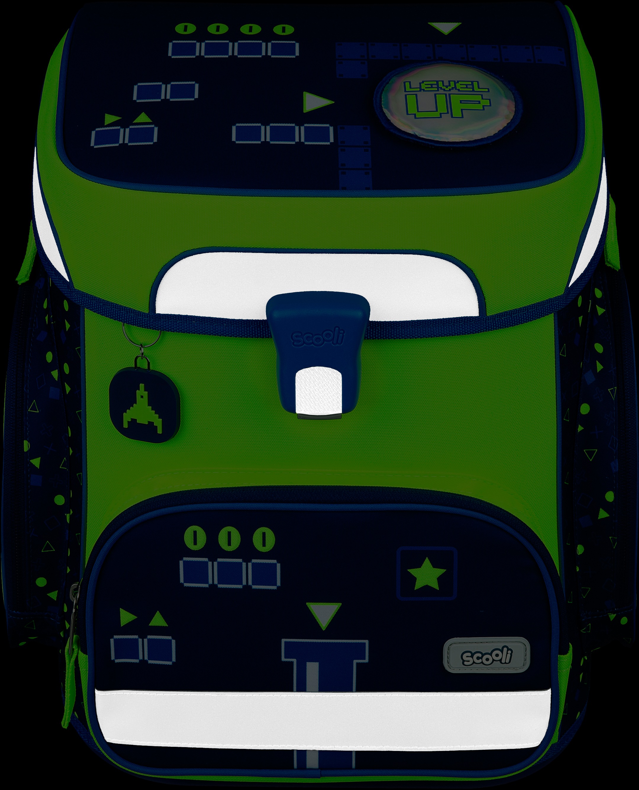 Scooli Schulranzen »EasyFit, Boys, Level Up«, Reflektoren-Floureszierende Flächen, Glow Edition
